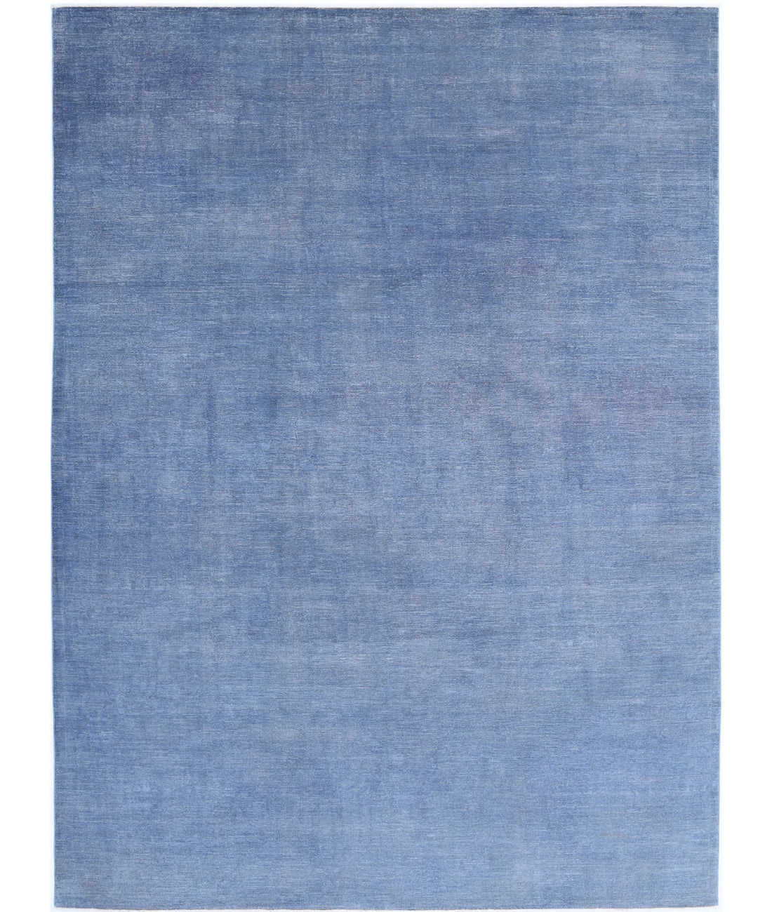 Hand Knotted Overdye Wool Rug - 8'11'' x 12'2'' 8'11'' x 12'2'' (268 X 365) / Blue / Blue