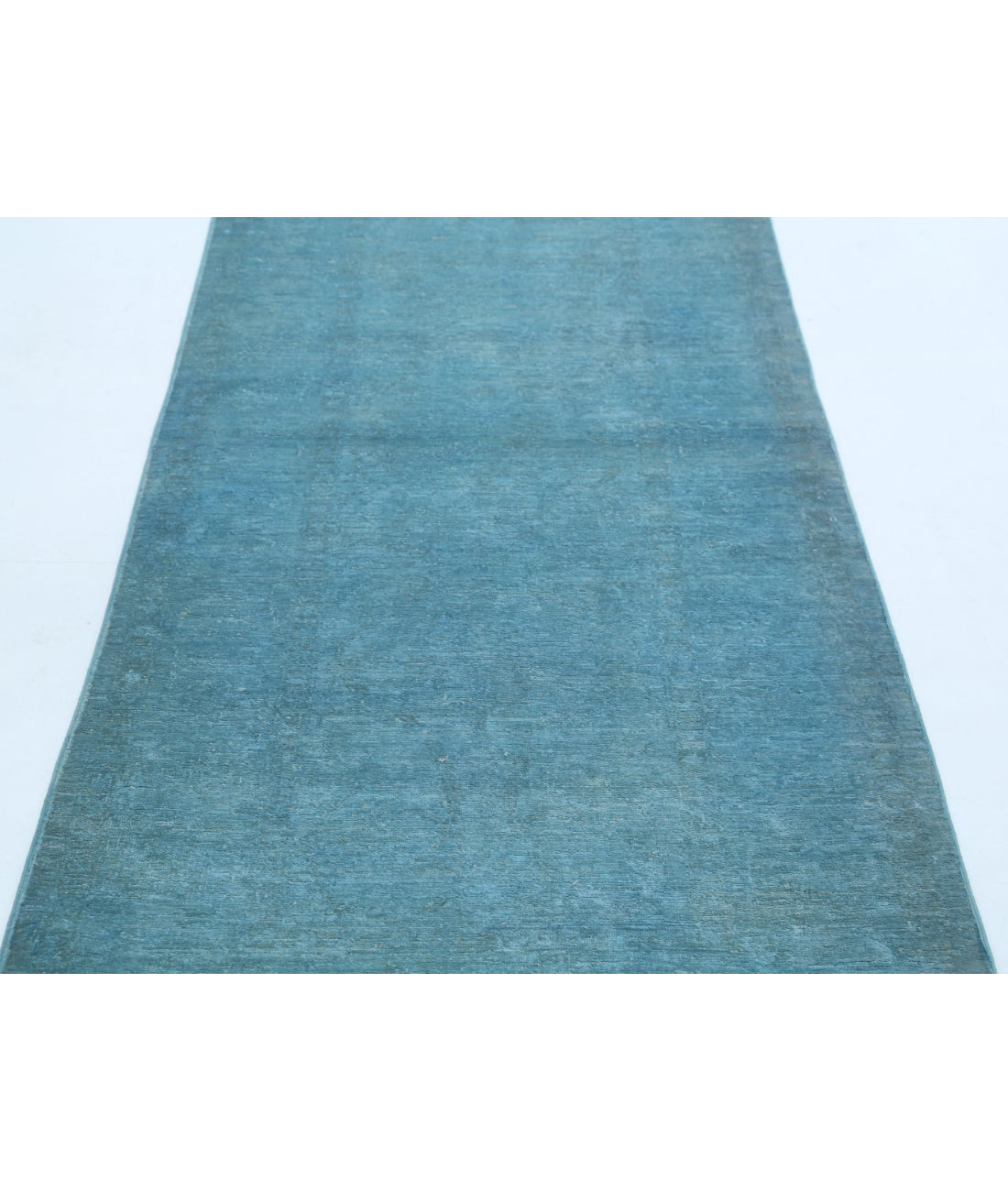 Hand Knotted Overdye Wool Rug - 3'0'' x 7'9'' 3'0'' x 7'9'' (90 X 233) / Teal / N/A