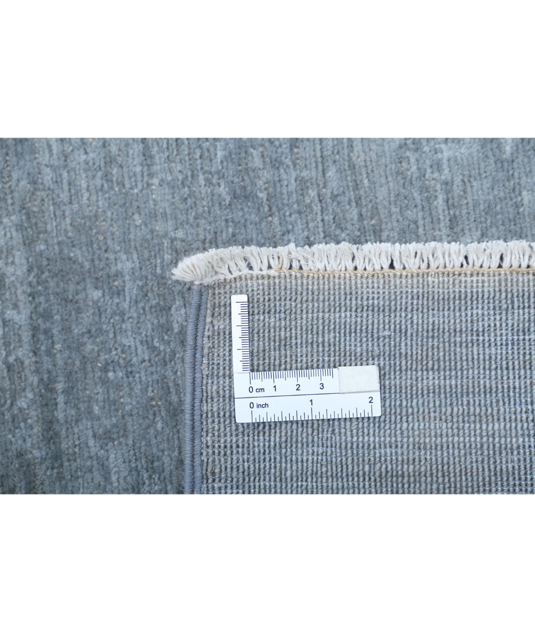 Hand Knotted Overdye Wool Rug - 3'5'' x 9'5'' 3'5'' x 9'5'' (103 X 283) / Grey / Grey