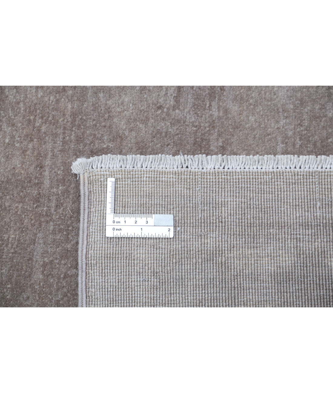 Hand Knotted Overdye Wool Rug - 4'0'' x 10'10'' 4'0'' x 10'10'' (120 X 325) / Grey / Grey