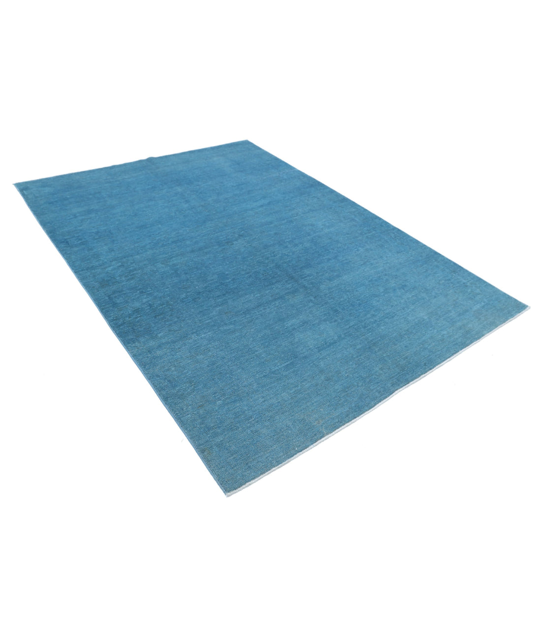 Hand Knotted Overdye Wool Rug - 5'11'' x 8'3'' 5'11'' x 8'3'' (178 X 248) / Blue / N/A