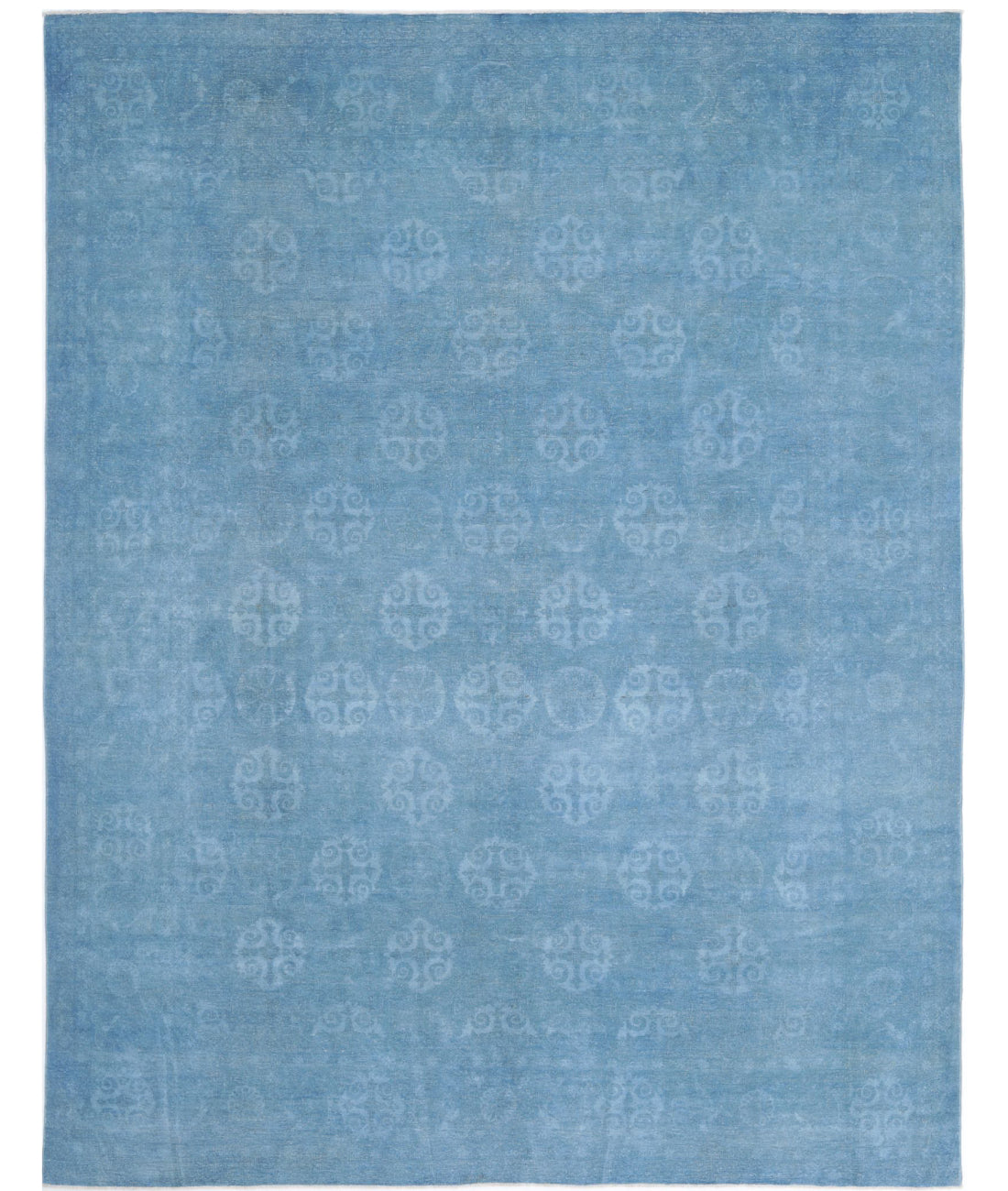 Hand Knotted Overdye Wool Rug - 9&#39;10&#39;&#39; x 12&#39;7&#39;&#39; 9&#39;10&#39;&#39; x 12&#39;7&#39;&#39; (295 X 378) / Blue / Blue