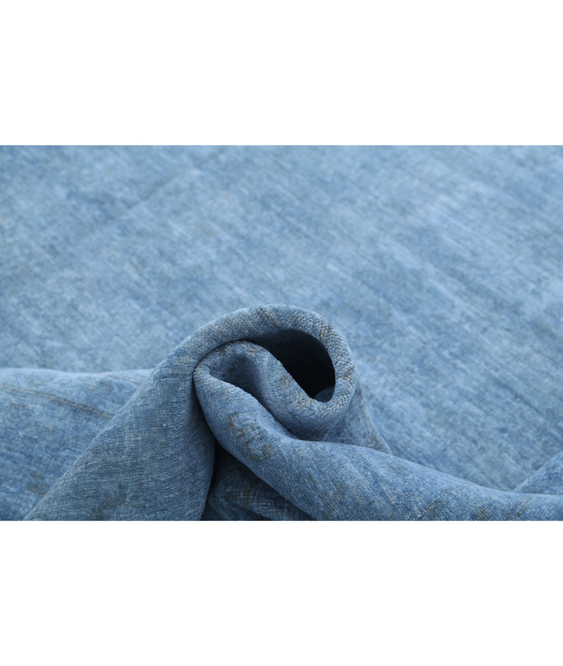 Hand Knotted Overdye Wool Rug - 9'11'' x 13'6'' 9'11'' x 13'6'' (298 X 405) / Blue / Blue