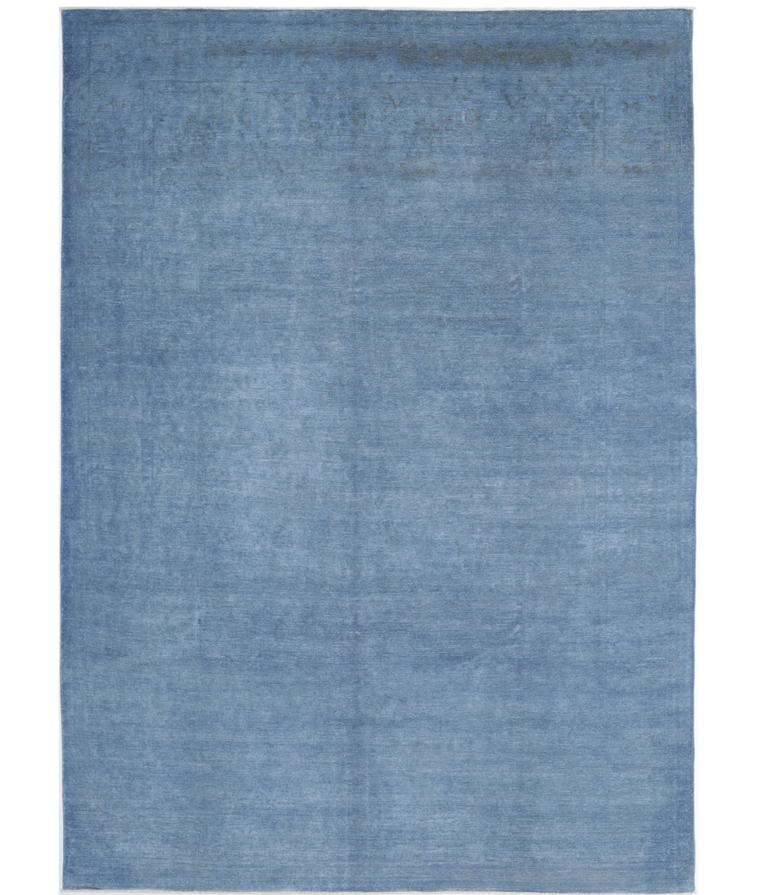 Hand Knotted Overdye Wool Rug - 9&#39;11&#39;&#39; x 13&#39;6&#39;&#39; 9&#39;11&#39;&#39; x 13&#39;6&#39;&#39; (298 X 405) / Blue / Blue