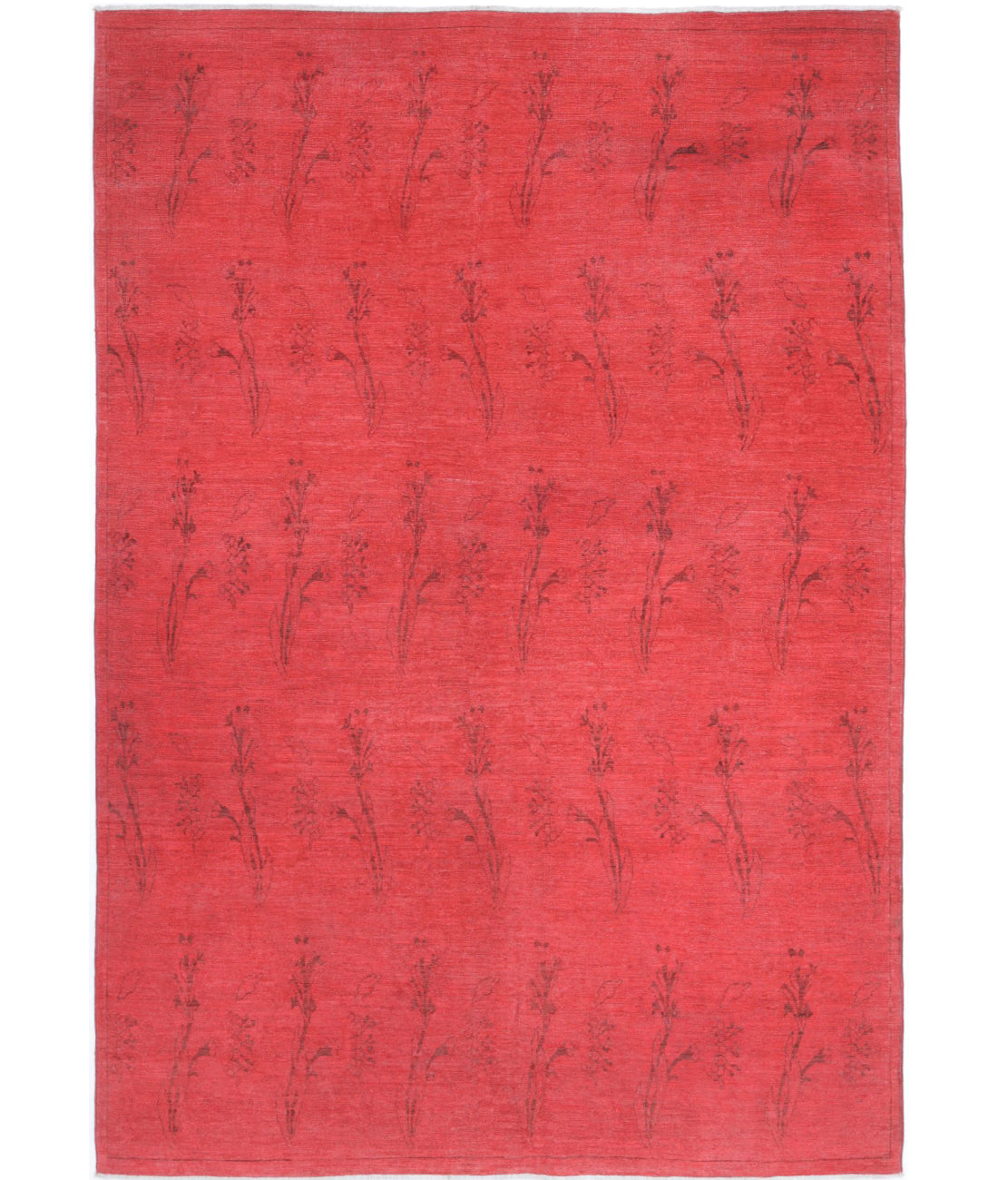 Hand Knotted Overdye Wool Rug - 5&#39;11&#39;&#39; x 8&#39;8&#39;&#39; 5&#39;11&#39;&#39; x 8&#39;8&#39;&#39; (178 X 260) / Red / Red