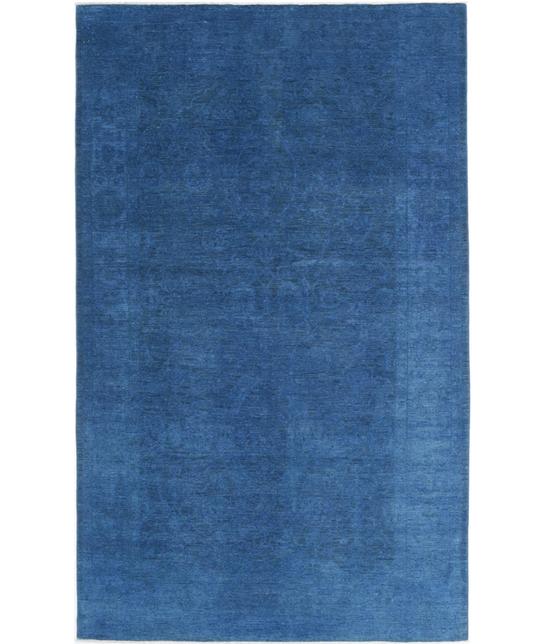 Hand Knotted Overdye Wool Rug - 5&#39;11&#39;&#39; x 9&#39;9&#39;&#39; 5&#39;11&#39;&#39; x 9&#39;9&#39;&#39; (178 X 293) / Blue / Blue