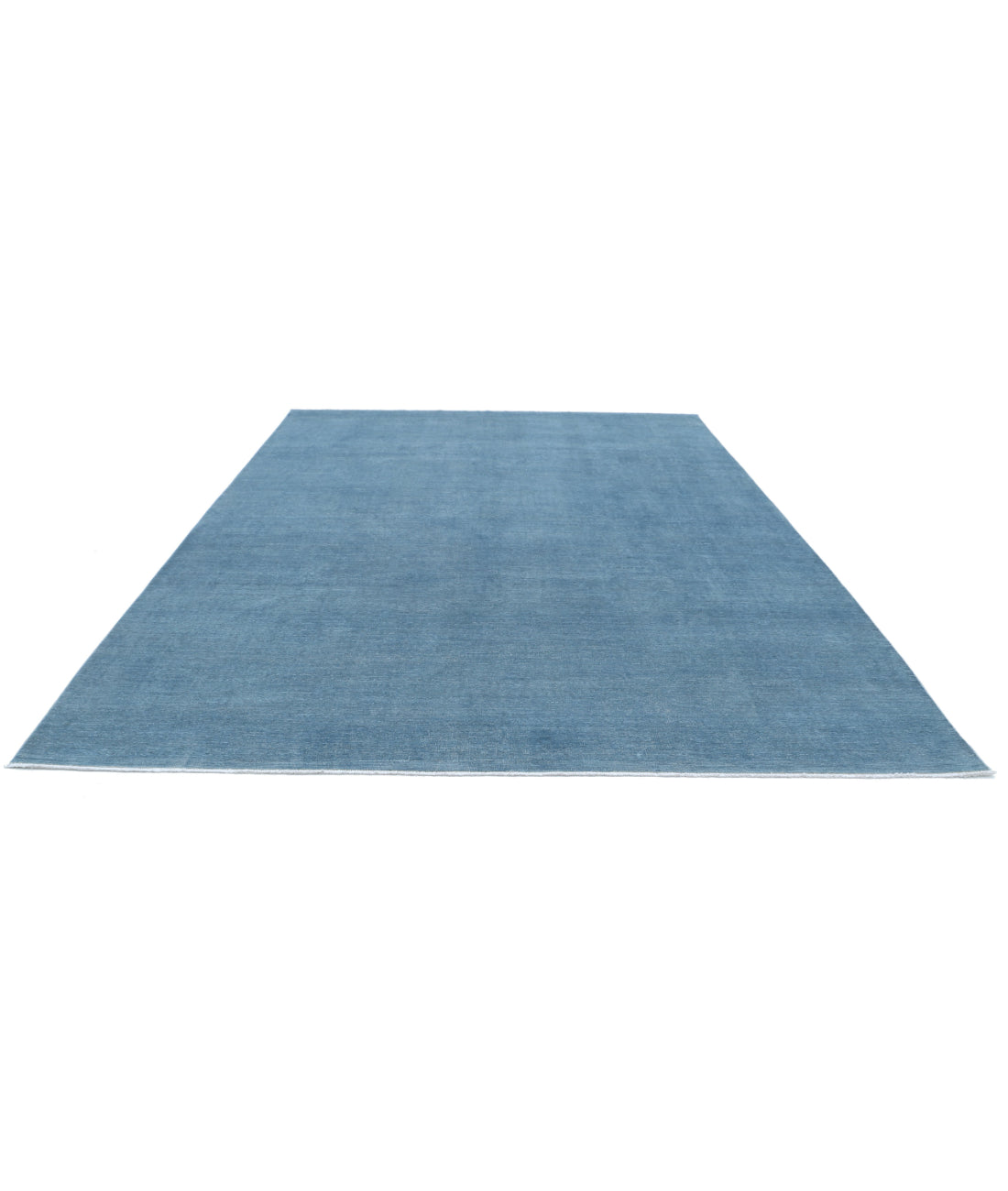 Hand Knotted Overdye Wool Rug - 8'11'' x 11'9'' 8'11'' x 11'9'' (268 X 353) / Blue / Blue