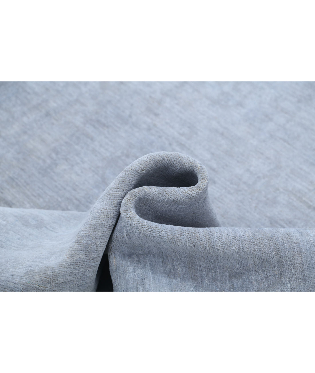 Hand Knotted Overdye Wool Rug - 9'0'' x 12'4'' 9'0'' x 12'4'' (270 X 370) / Grey / Grey