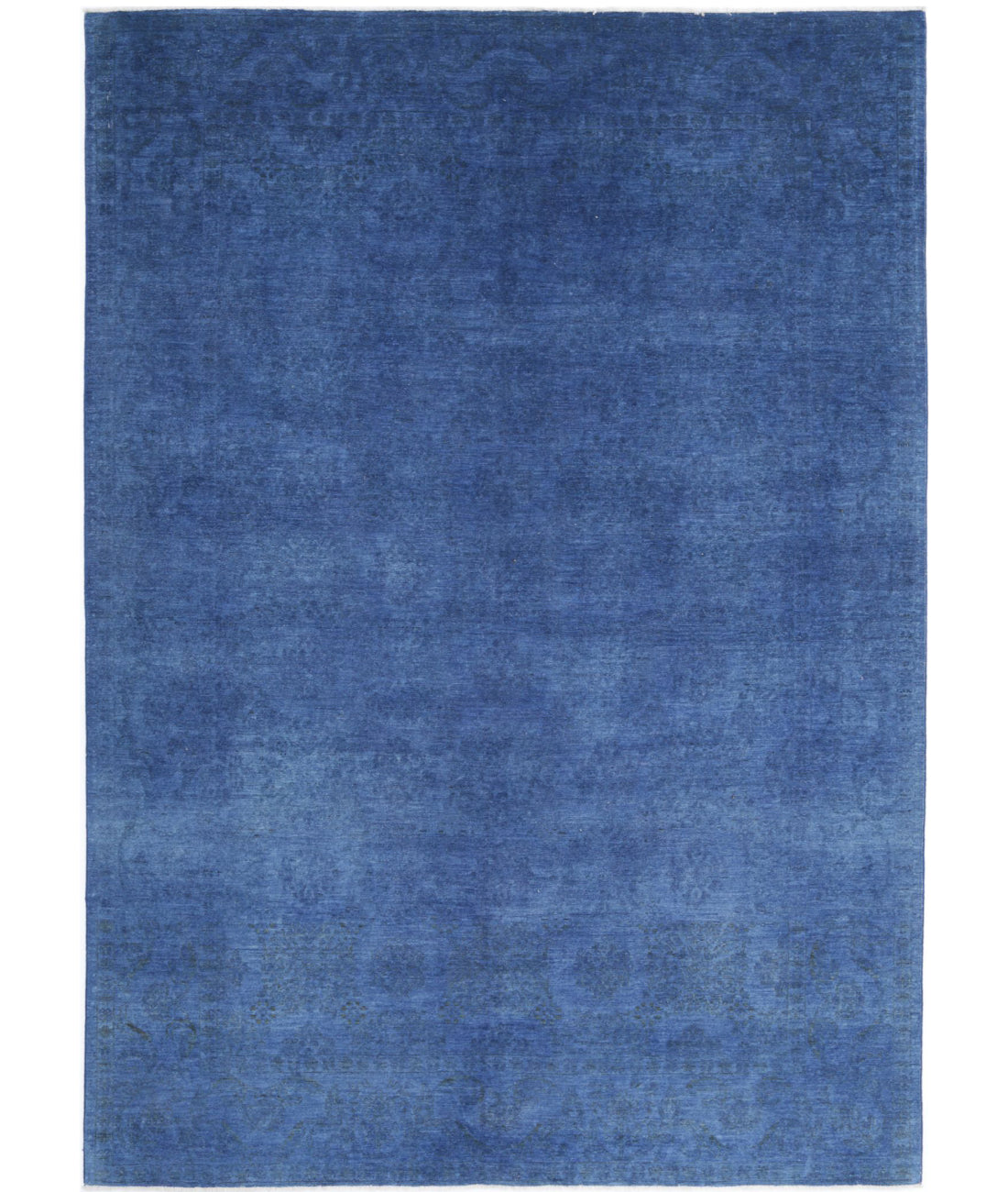 Hand Knotted Overdye Wool Rug - 6&#39;3&#39;&#39; x 8&#39;8&#39;&#39; 6&#39;3&#39;&#39; x 8&#39;8&#39;&#39; (188 X 260) / Blue / Blue