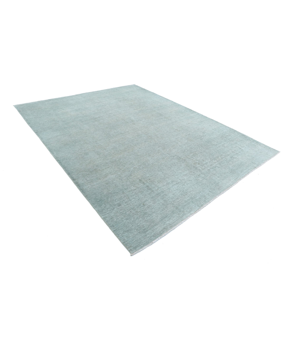 Hand Knotted Overdye Wool Rug - 7'11'' x 10'1'' 7'11'' x 10'1'' (238 X 303) / Green / N/A