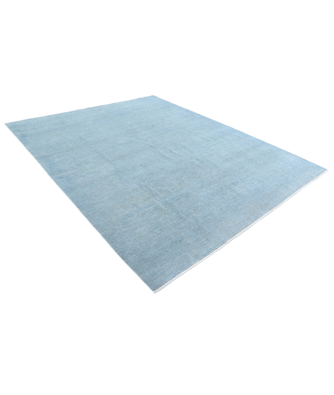 Hand Knotted Overdye Wool Rug - 7'11'' x 9'11'' 7'11'' x 9'11'' (238 X 298) / Blue / Blue