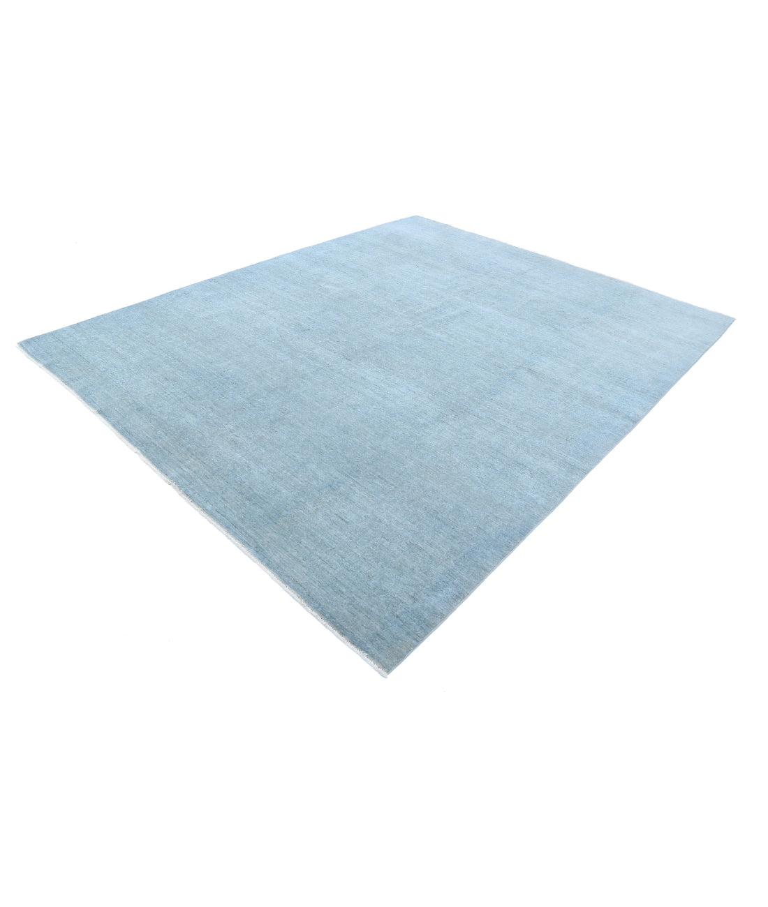 Hand Knotted Overdye Wool Rug - 7'11'' x 9'11'' 7'11'' x 9'11'' (238 X 298) / Blue / Blue