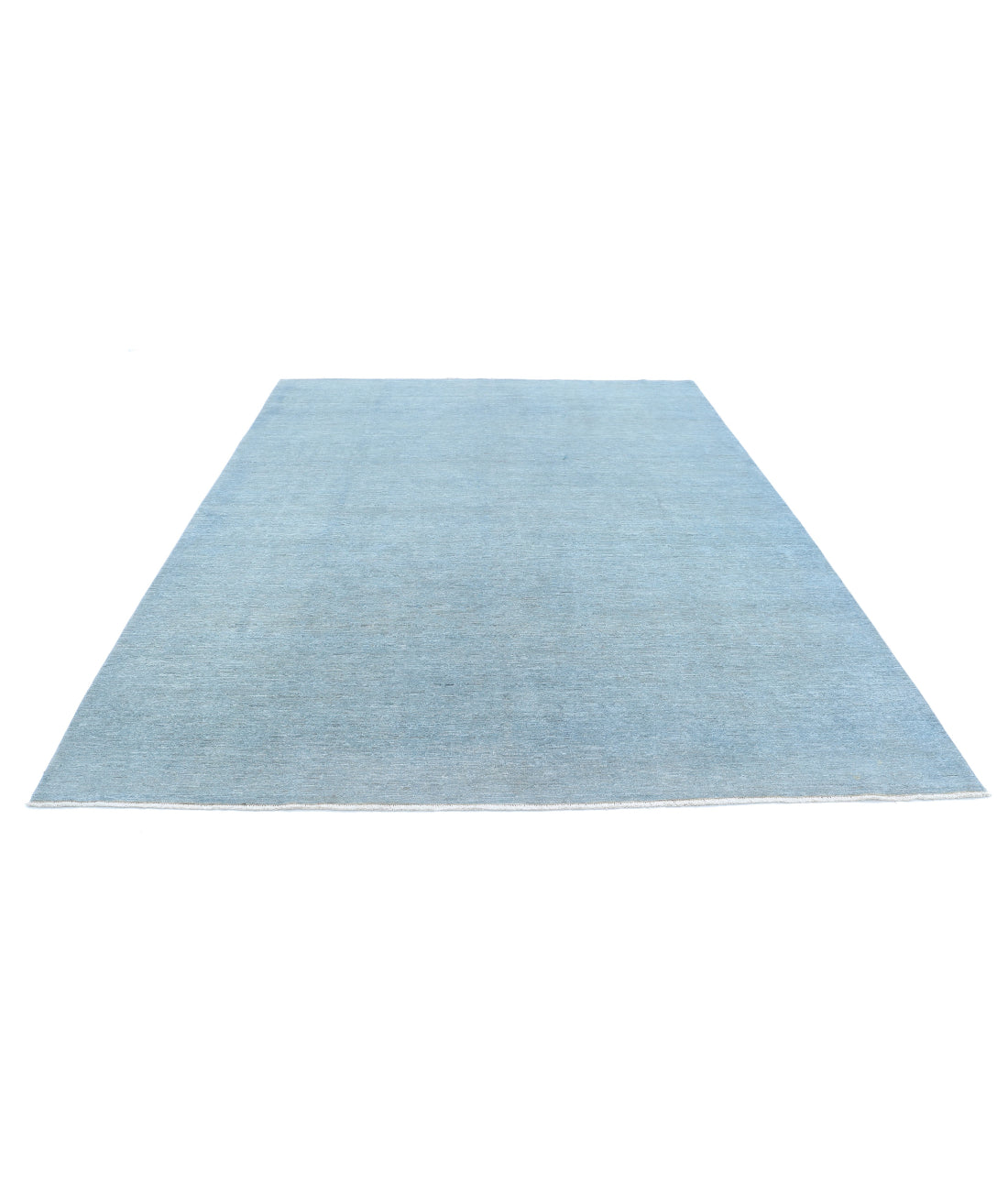 Hand Knotted Overdye Wool Rug - 7'11'' x 9'11'' 7'11'' x 9'11'' (238 X 298) / Blue / Blue