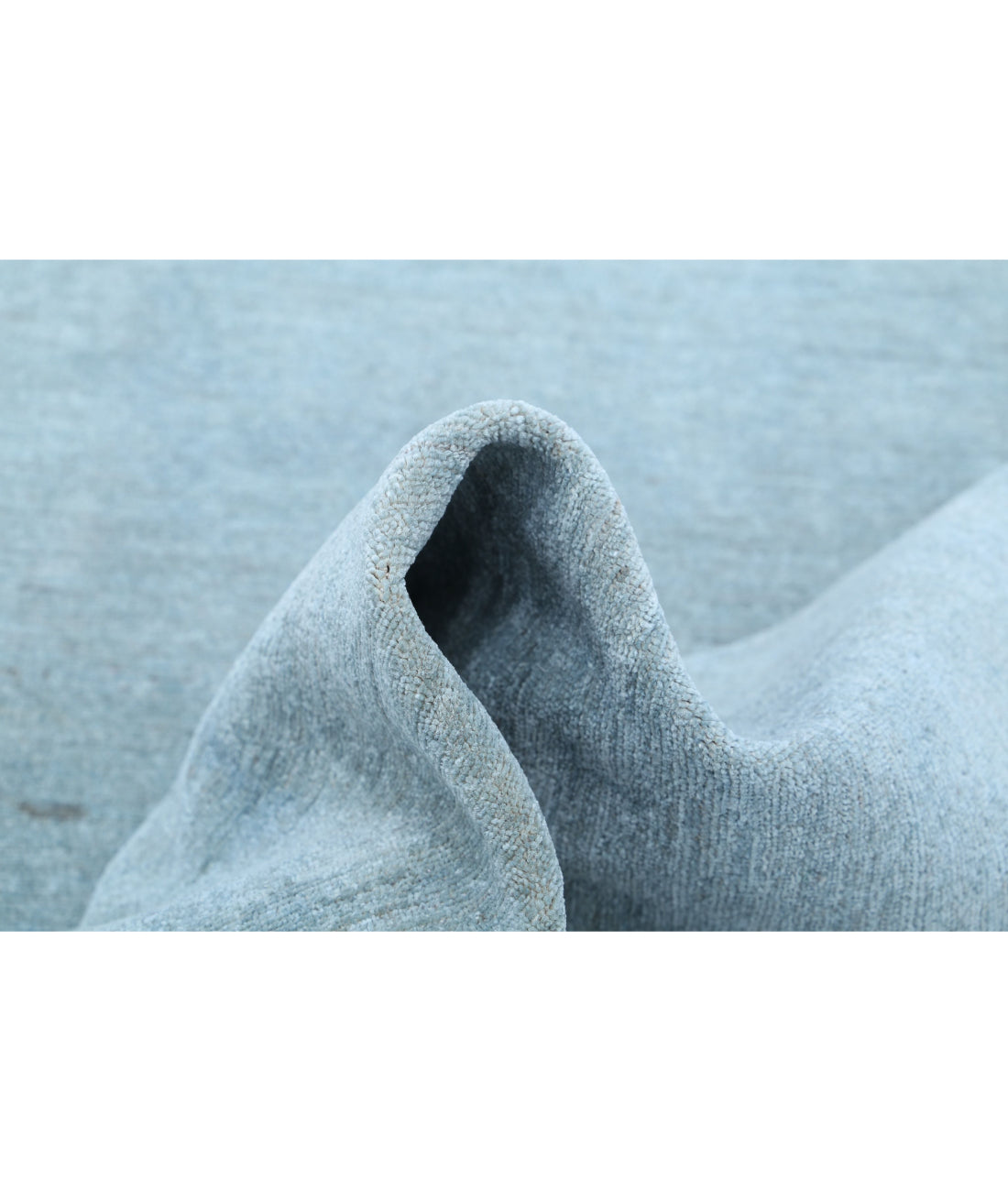 Hand Knotted Overdye Wool Rug - 7'11'' x 9'11'' 7'11'' x 9'11'' (238 X 298) / Blue / Blue