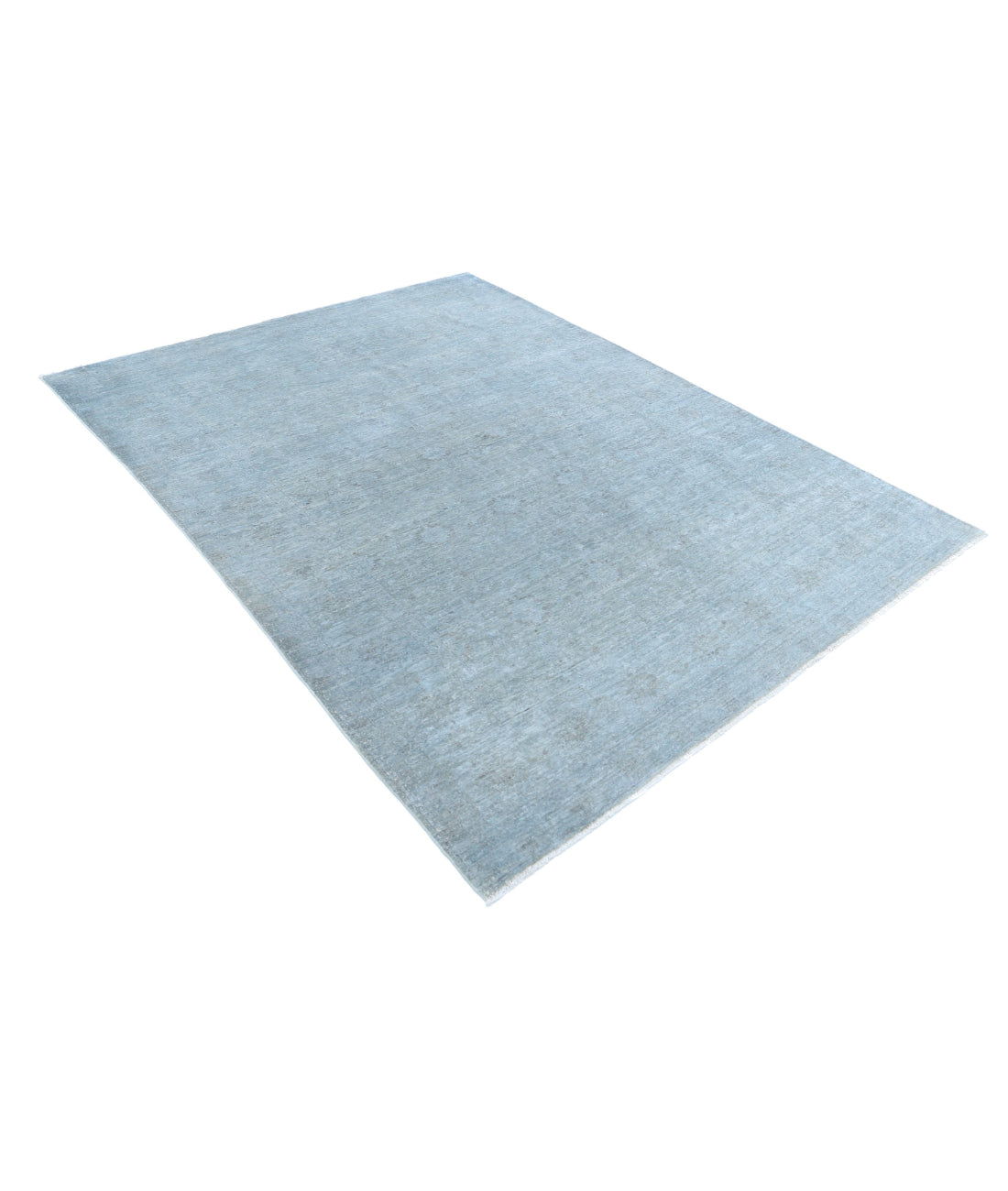 Hand Knotted Overdye Wool Rug - 6'1'' x 7'11'' 6'1'' x 7'11'' (183 X 238) / Grey / N/A