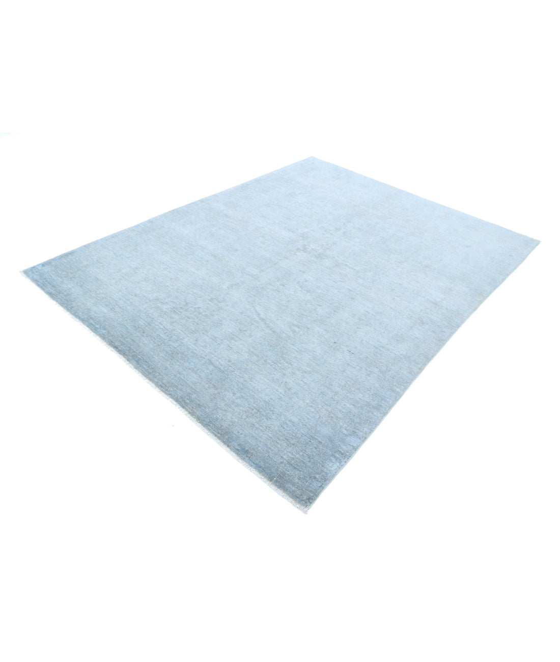 Hand Knotted Overdye Wool Rug - 6'1'' x 7'11'' 6'1'' x 7'11'' (183 X 238) / Grey / N/A