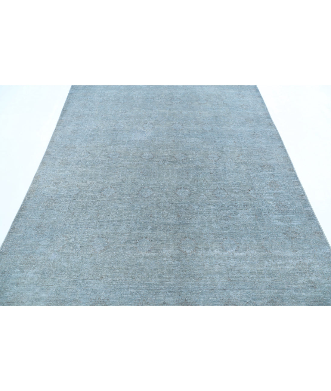 Hand Knotted Overdye Wool Rug - 6'1'' x 7'11'' 6'1'' x 7'11'' (183 X 238) / Grey / N/A