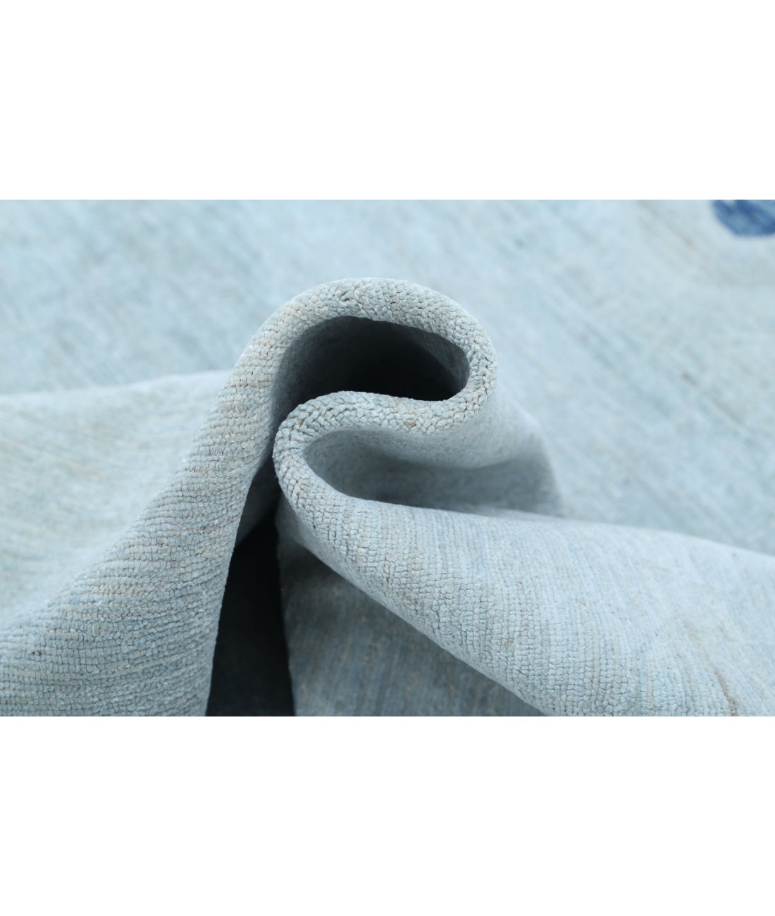 Hand Knotted Overdye Wool Rug - 7'10'' x 9'10'' 7'10'' x 9'10'' (235 X 295) / Green / Blue