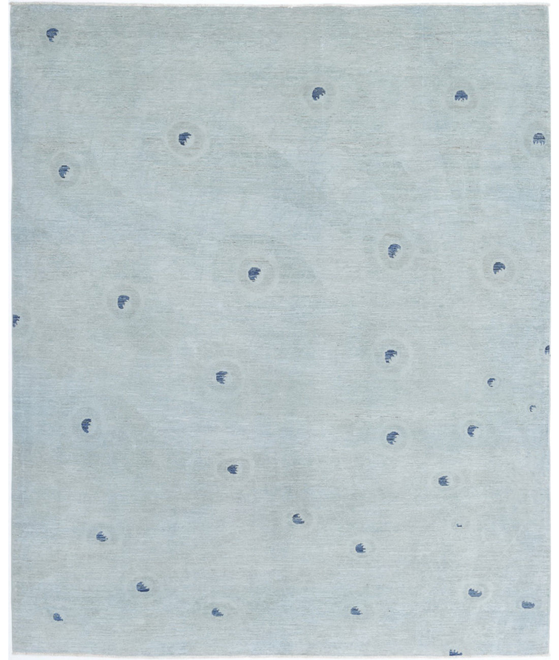 Hand Knotted Overdye Wool Rug - 7'10'' x 9'10''