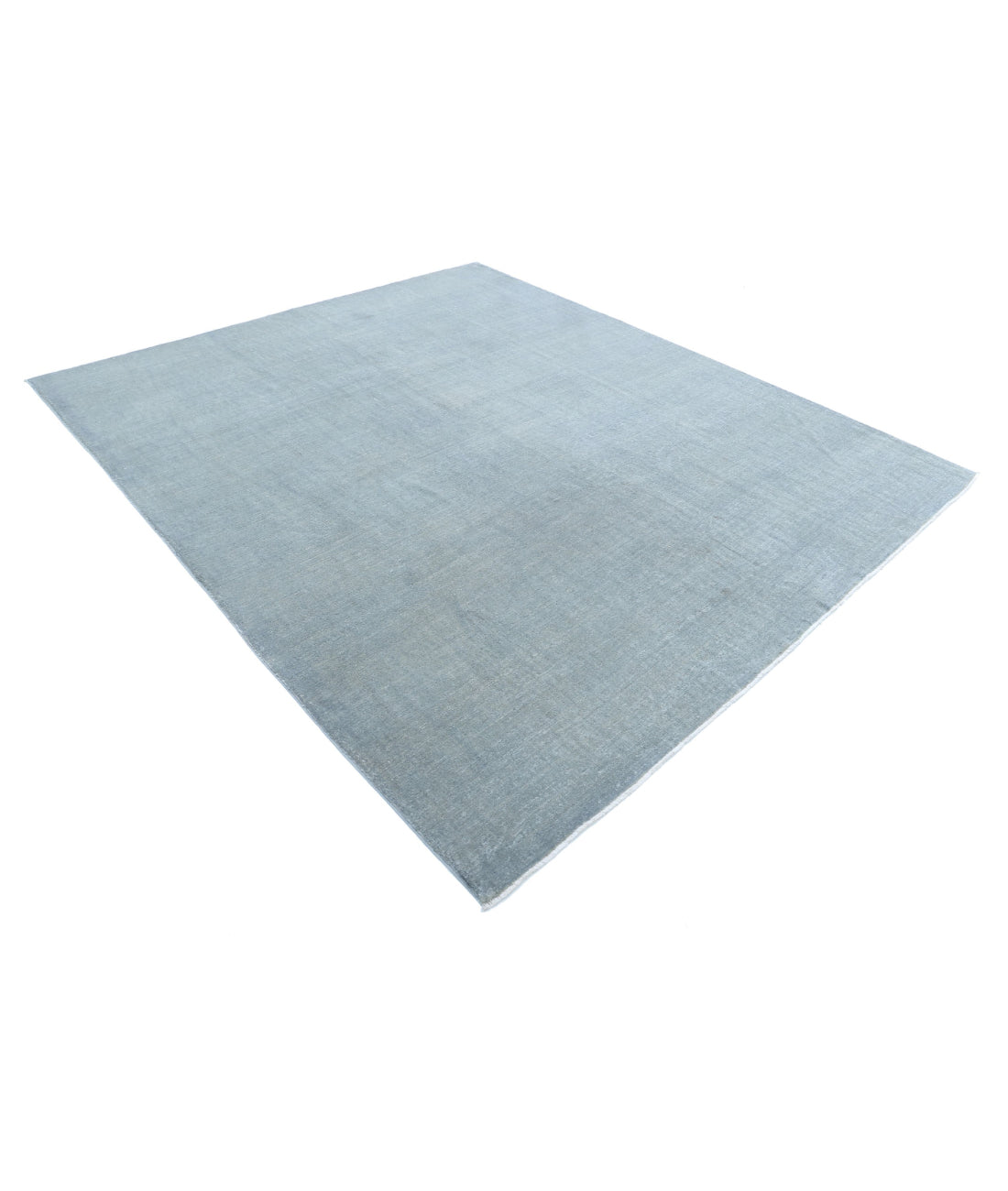 Hand Knotted Overdye Wool Rug - 7'11'' x 9'2'' 7'11'' x 9'2'' (238 X 275) / Grey / Grey