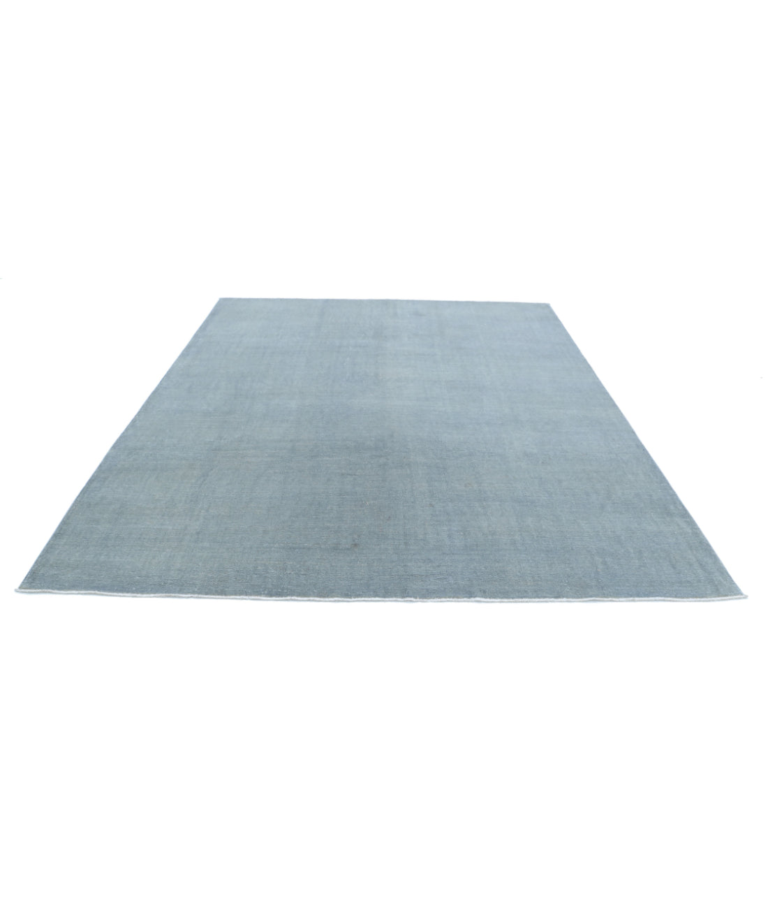 Hand Knotted Overdye Wool Rug - 7'11'' x 9'2'' 7'11'' x 9'2'' (238 X 275) / Grey / Grey