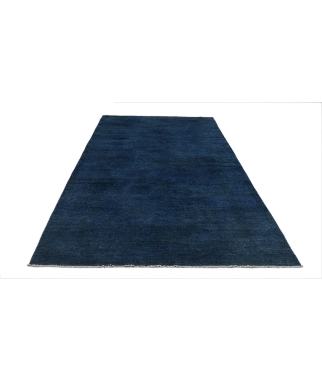 Hand Knotted Overdye Wool Rug - 5'9'' x 11'9'' 5'9'' x 11'9'' (173 X 353) / Blue / Blue