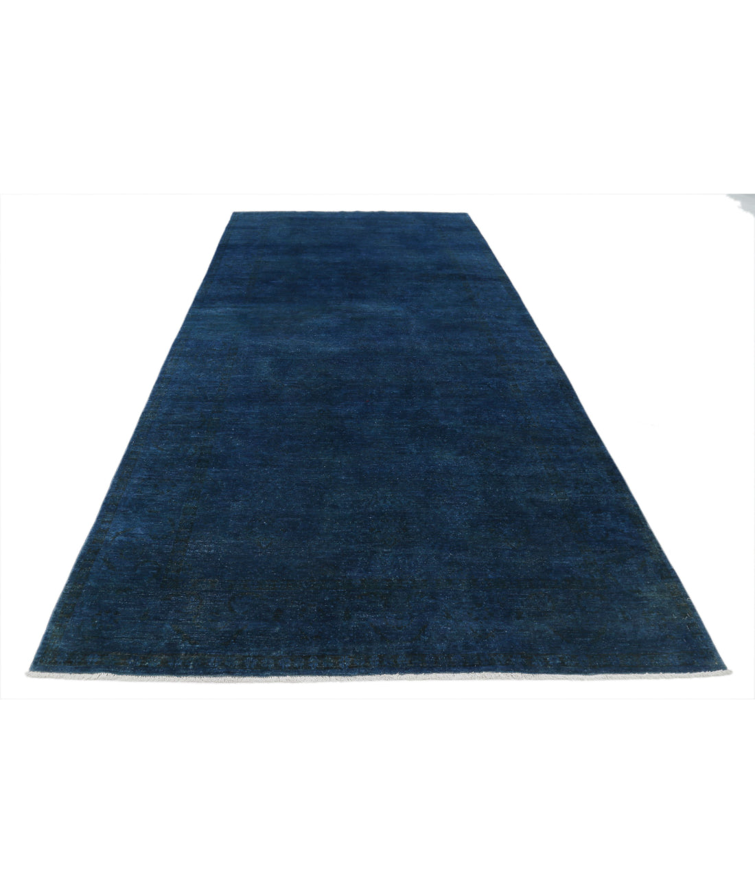 Hand Knotted Overdye Wool Rug - 5'9'' x 11'9'' 5'9'' x 11'9'' (173 X 353) / Blue / Blue