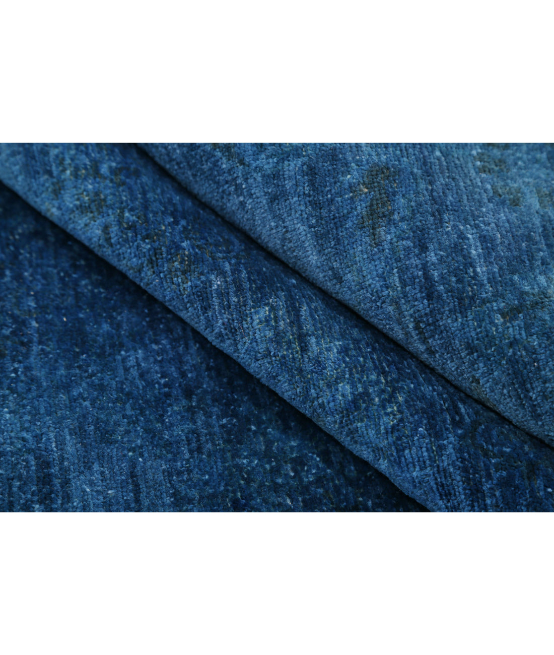 Hand Knotted Overdye Wool Rug - 5'9'' x 11'9'' 5'9'' x 11'9'' (173 X 353) / Blue / Blue