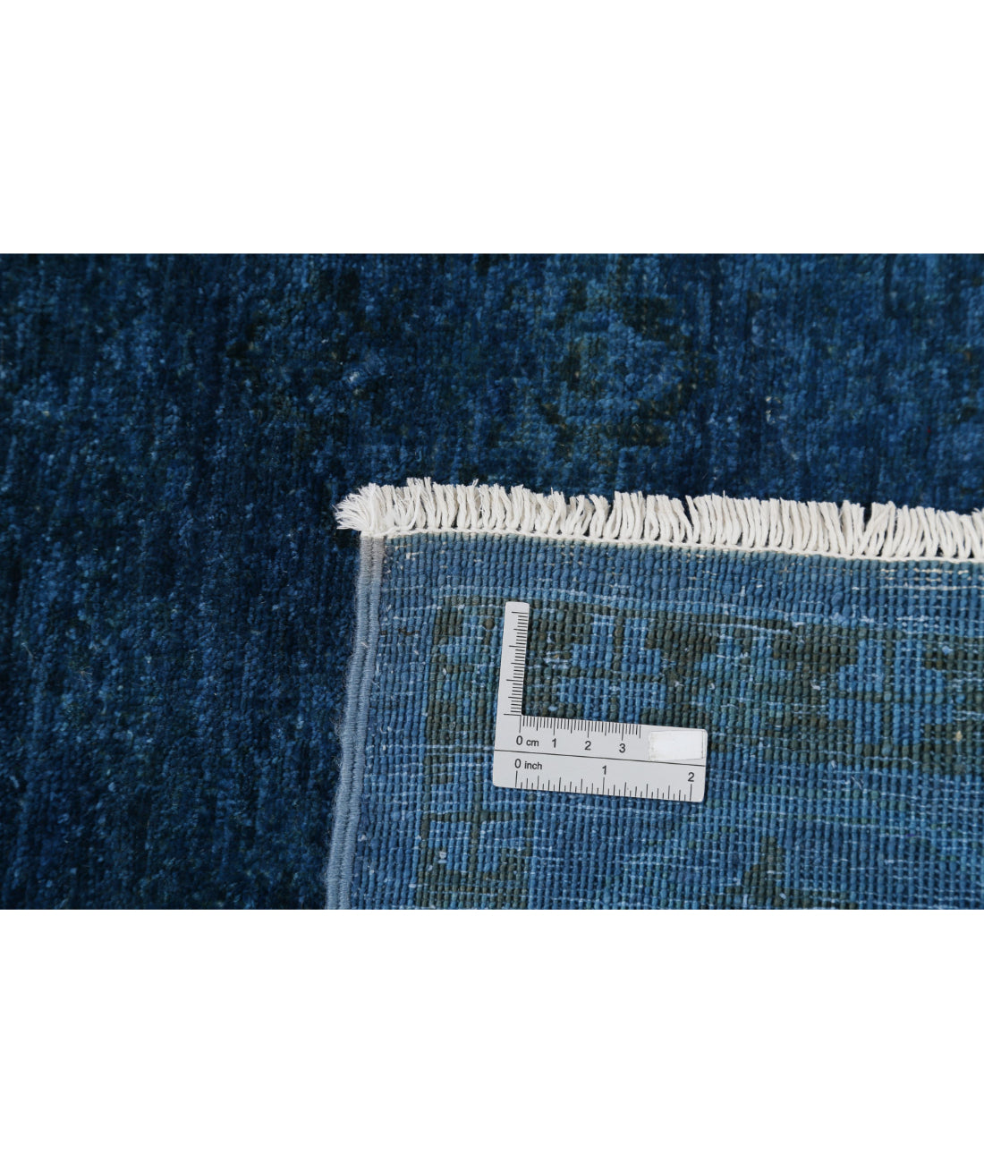 Hand Knotted Overdye Wool Rug - 5'9'' x 11'9'' 5'9'' x 11'9'' (173 X 353) / Blue / Blue