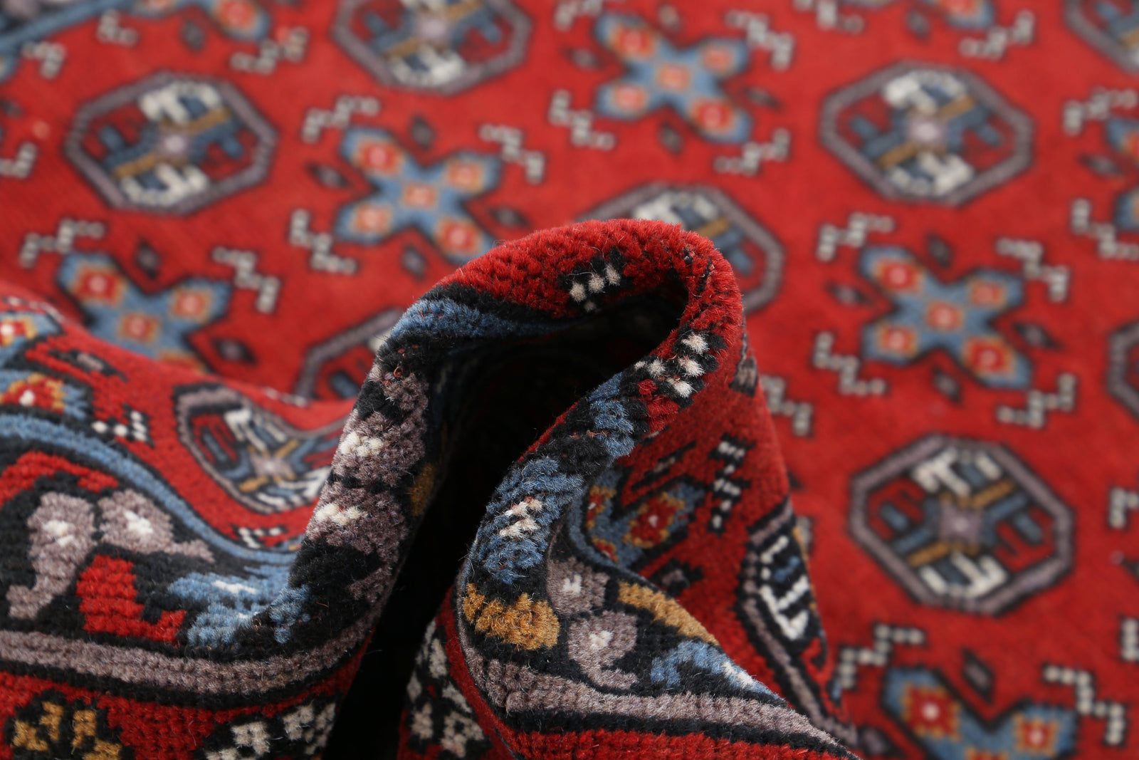 Hand Knotted Akcha Revival Wool Rug - 5'0'' x 6'7''