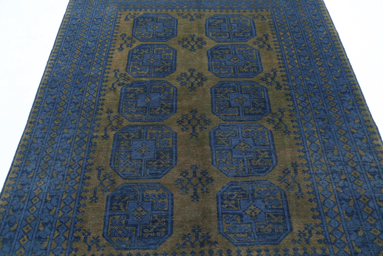 Hand Knotted Akcha Revival Wool Rug - 5'8'' x 7'7''