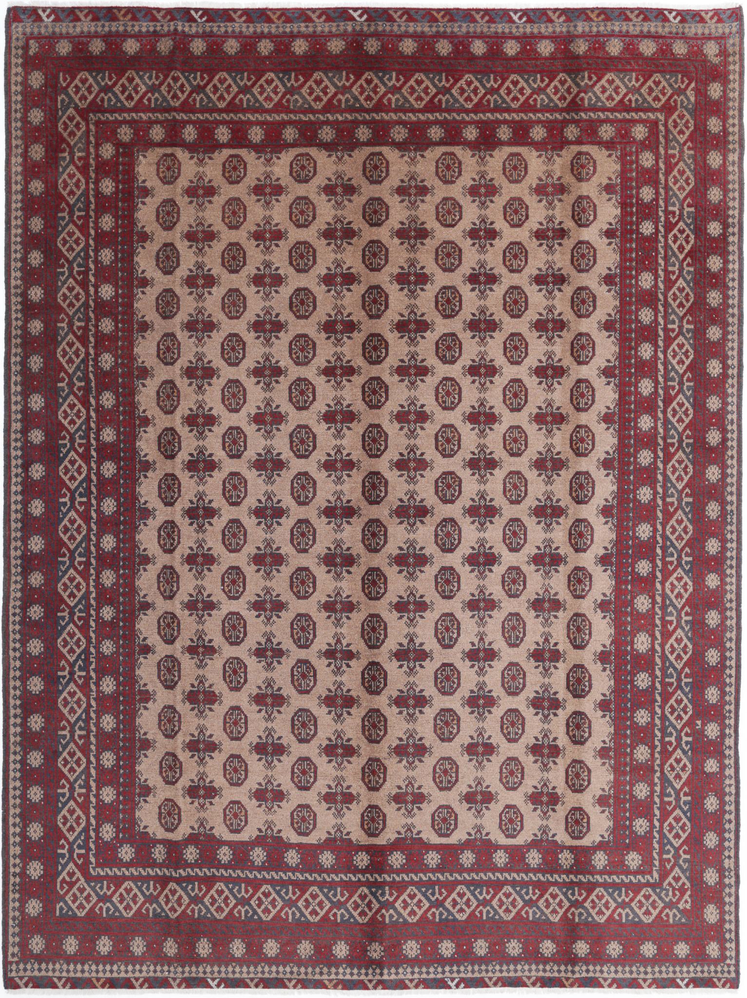 Hand Knotted Akcha Revival Wool Rug - 8'2'' x 10'9''