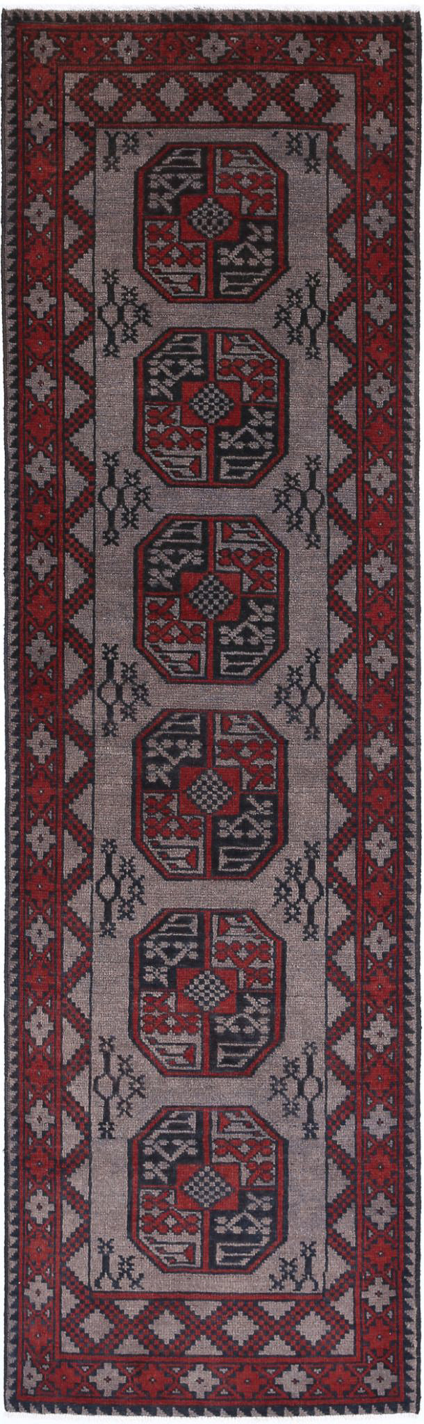 Hand Knotted Akcha Revival Wool Rug - 2'8'' x 12'6''