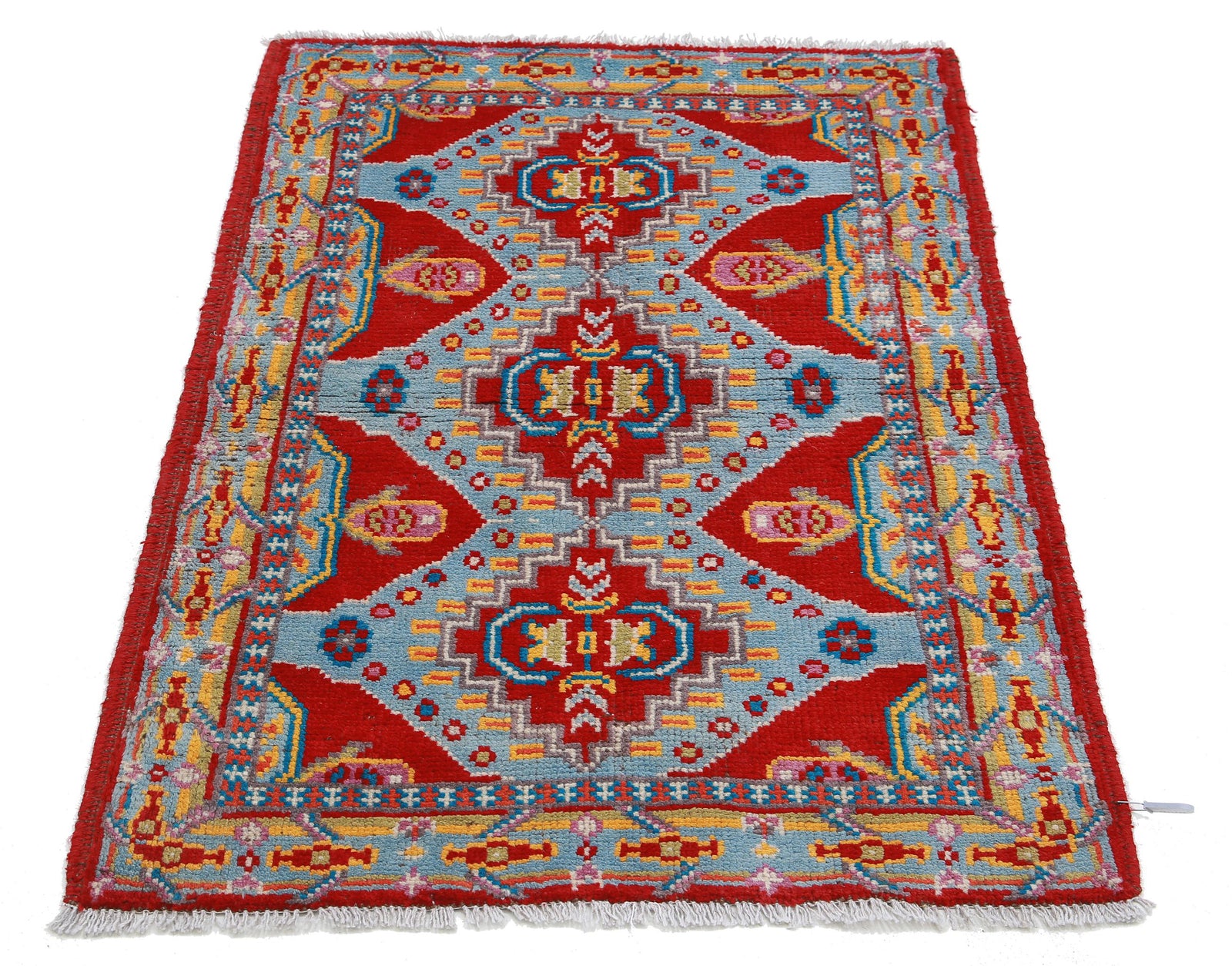 Hand Knotted Baluch Revival Wool Rug - 2'10'' x 3'10''