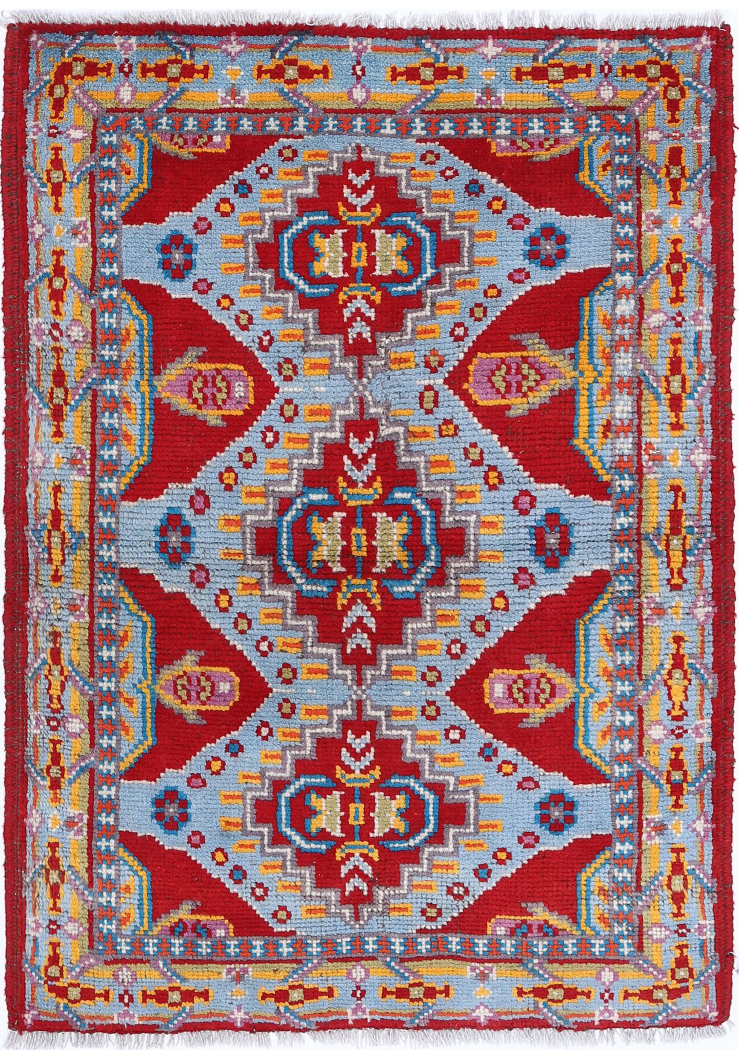 Hand Knotted Baluch Revival Wool Rug - 2'10'' x 3'10''