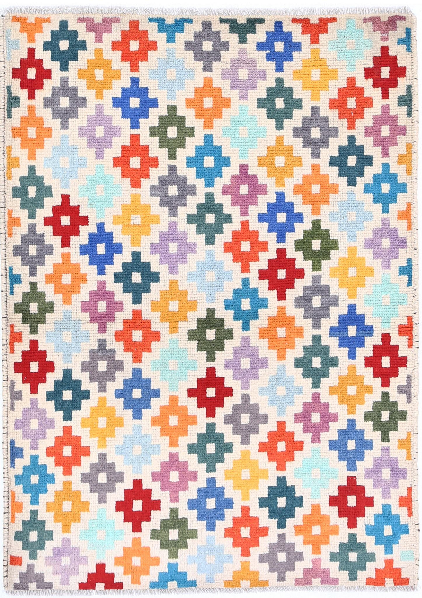 Hand Knotted Baluch Revival Wool Rug - 2'9'' x 4'0''