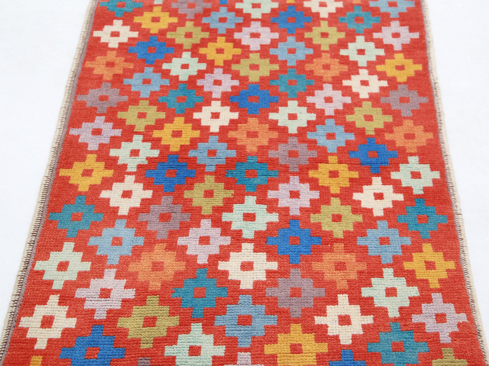 Hand Knotted Baluch Revival Wool Rug - 2'7'' x 3'10''