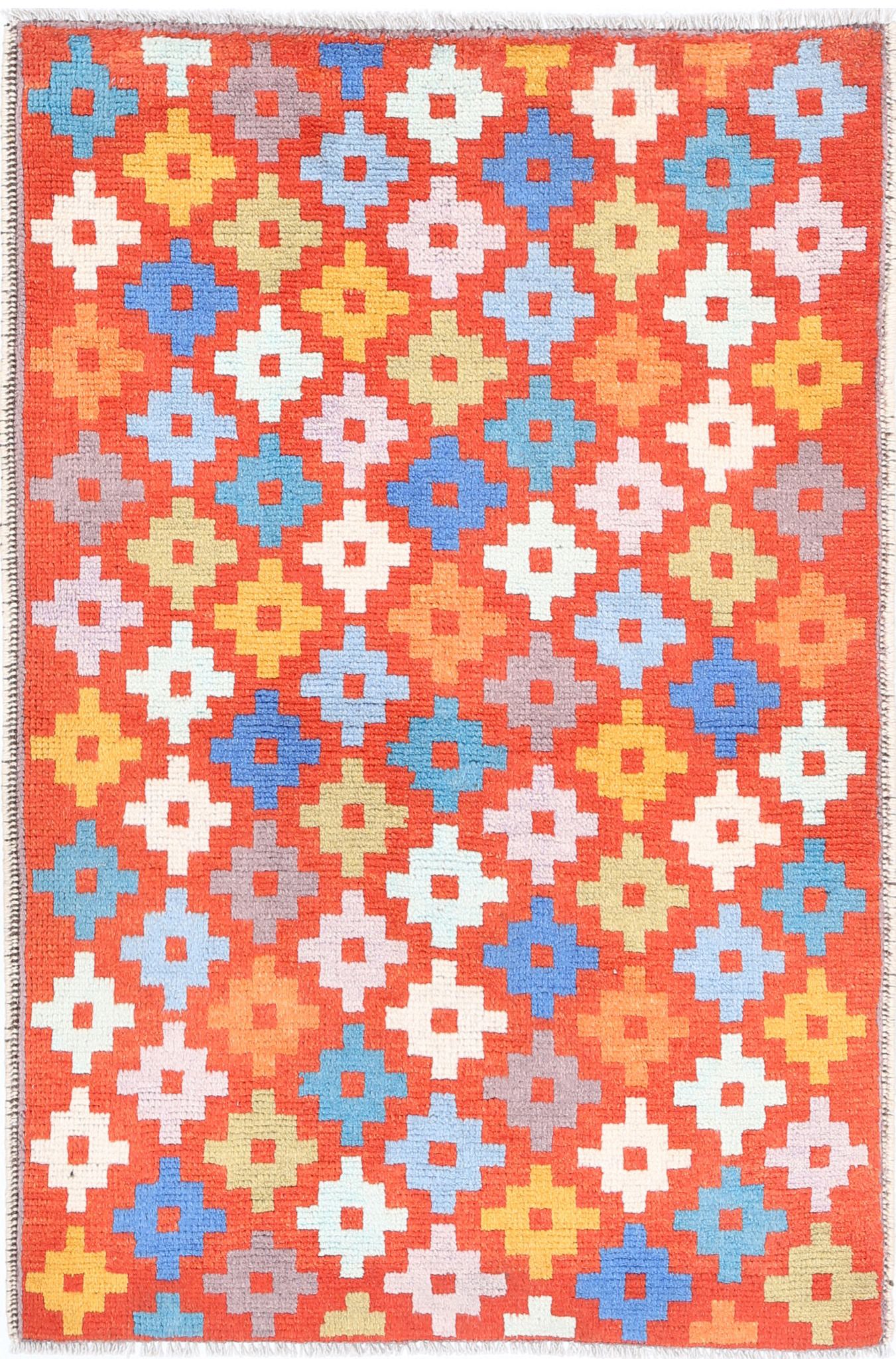 Hand Knotted Baluch Revival Wool Rug - 2'7'' x 3'10''