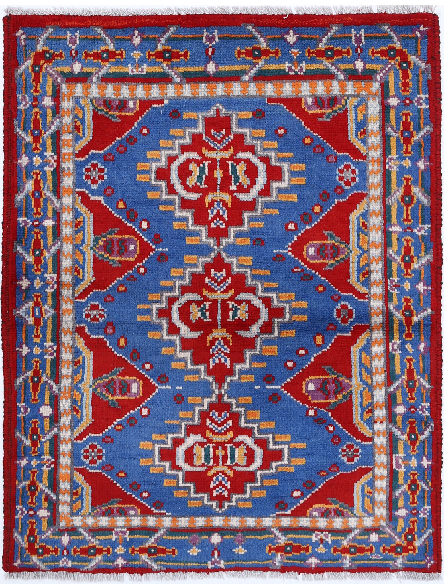 Hand Knotted Baluch Revival Wool Rug - 2'10'' x 3'8''