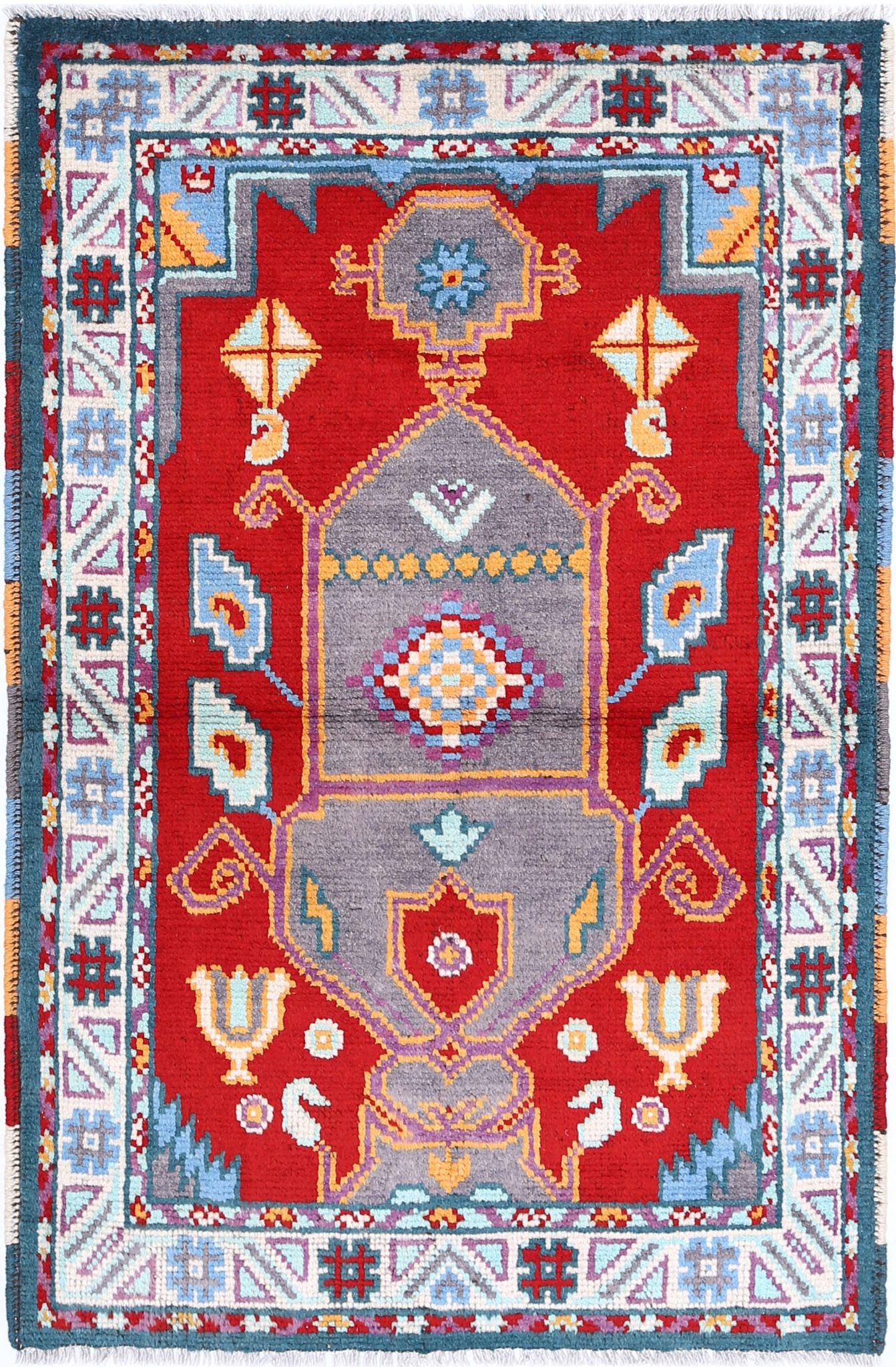 Hand Knotted Baluch Revival Wool Rug - 2'8'' x 4'2''