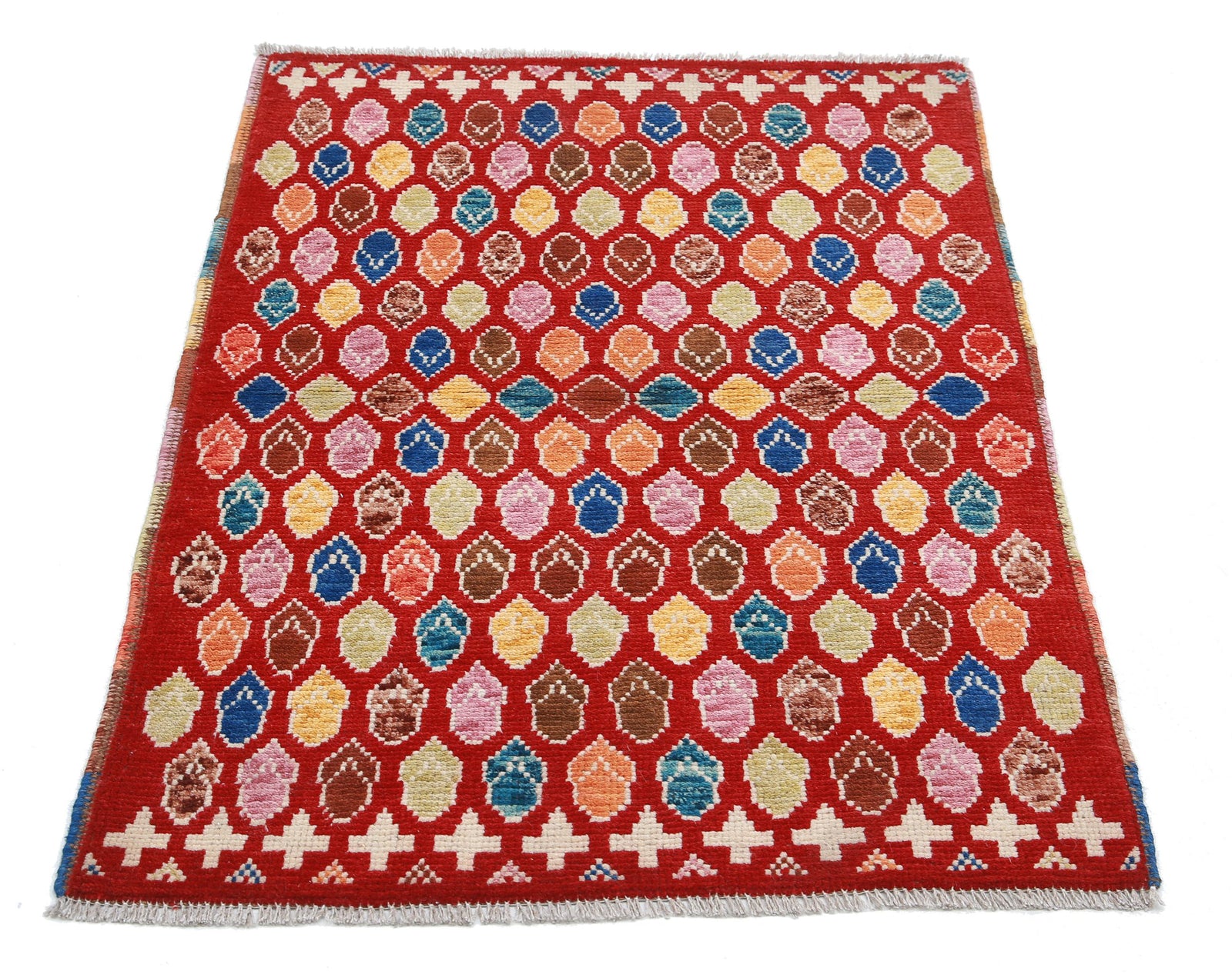 Hand Knotted Baluch Revival Wool Rug - 2'9'' x 4'0''