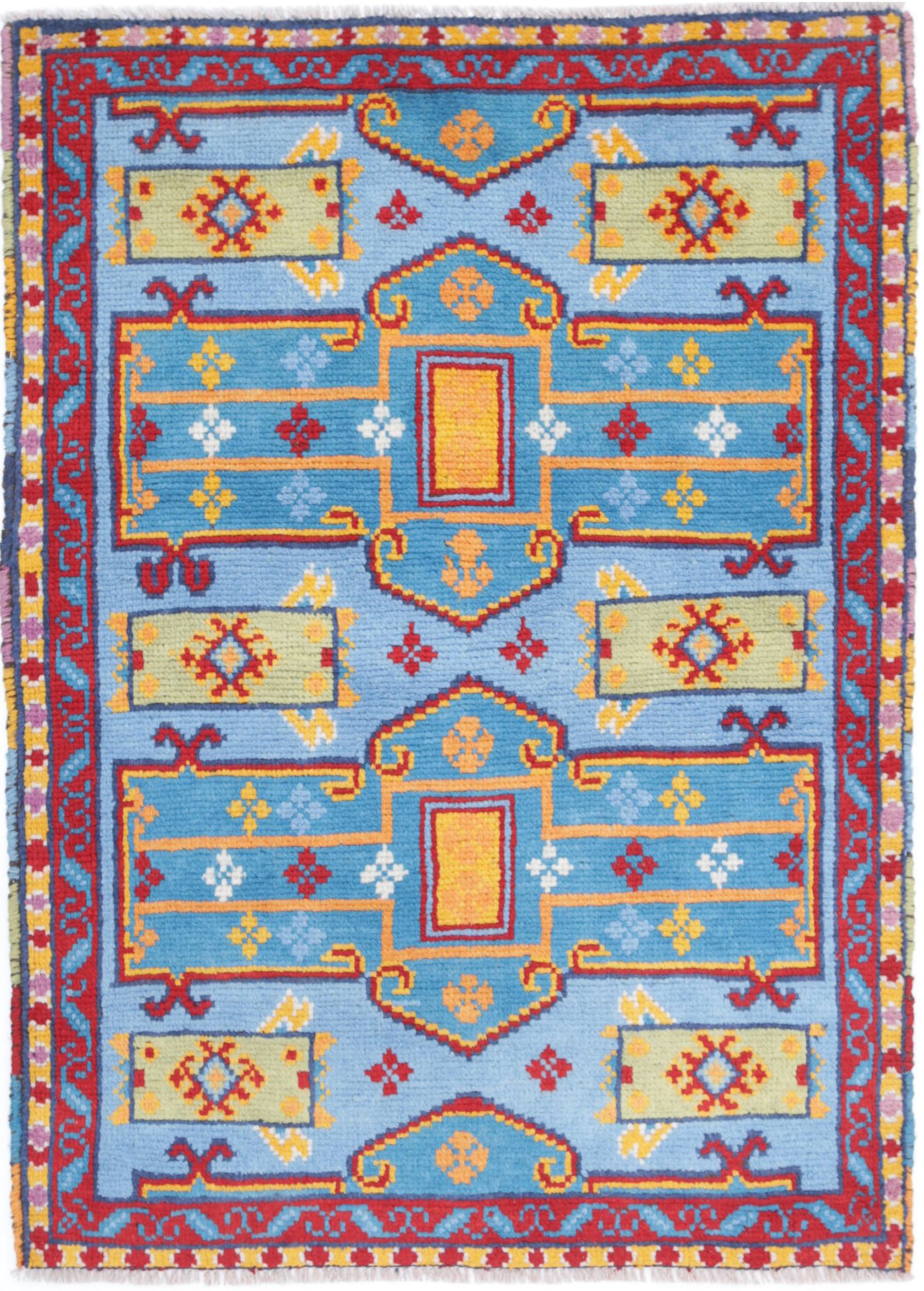 Hand Knotted Baluch Revival Wool Rug - 2'8'' x 3'10''