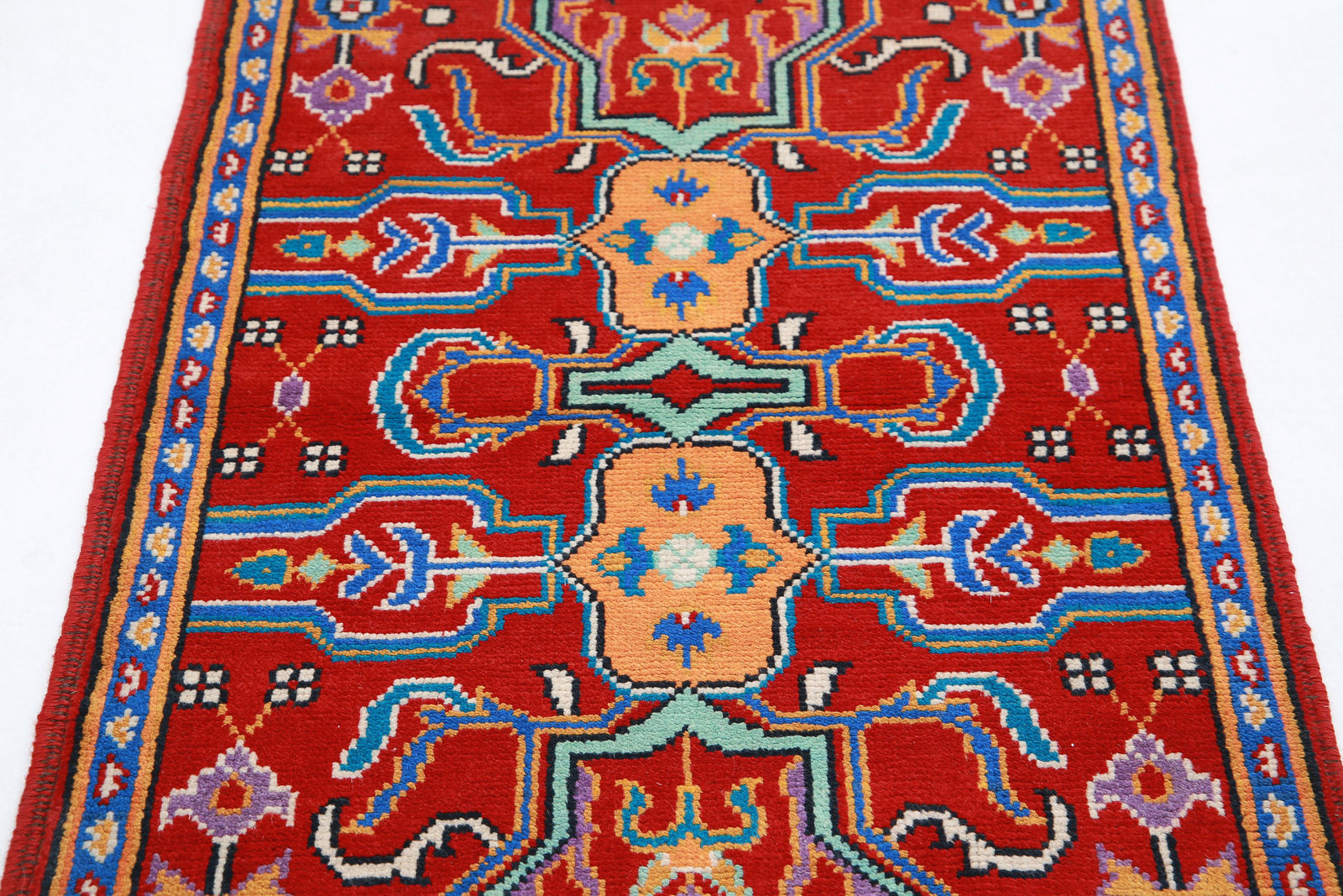 Hand Knotted Baluch Revival Wool Rug - 2'8'' x 3'11''