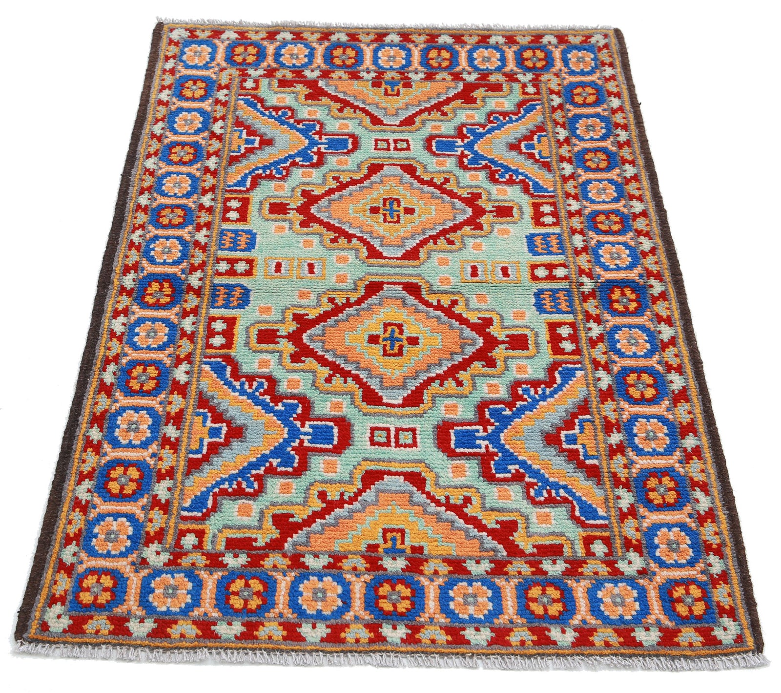 Hand Knotted Baluch Revival Wool Rug - 2'7'' x 4'0''
