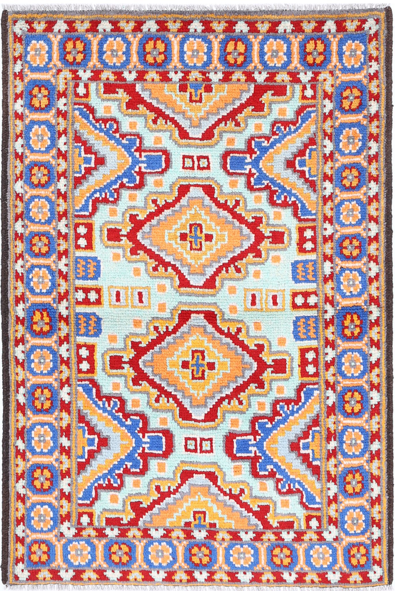 Hand Knotted Baluch Revival Wool Rug - 2'7'' x 4'0''