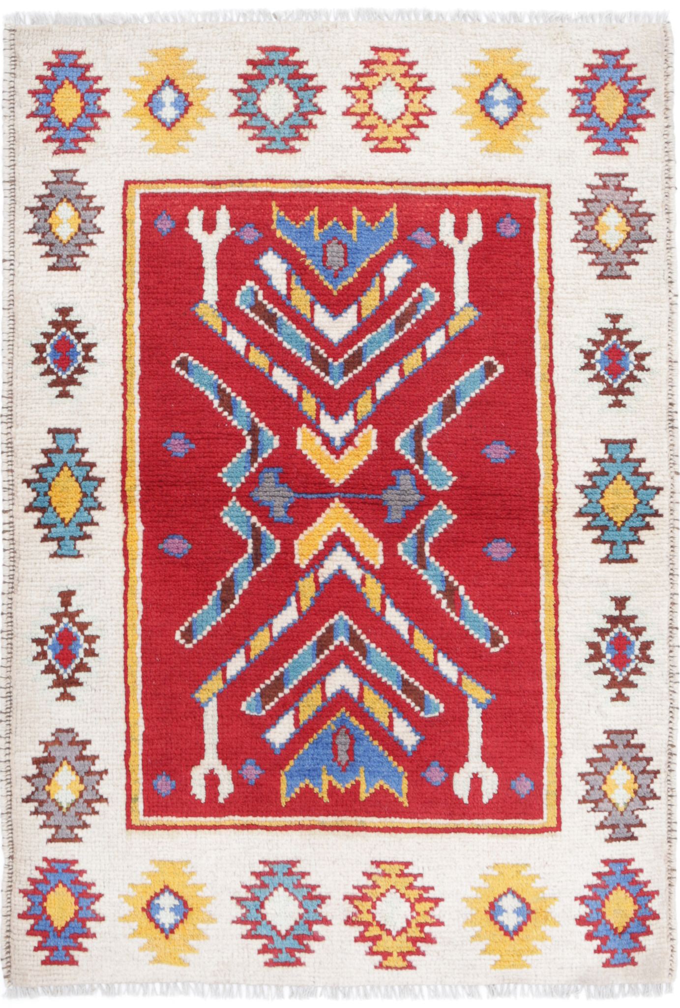 Hand Knotted Baluch Revival Wool Rug - 2'6'' x 3'10''