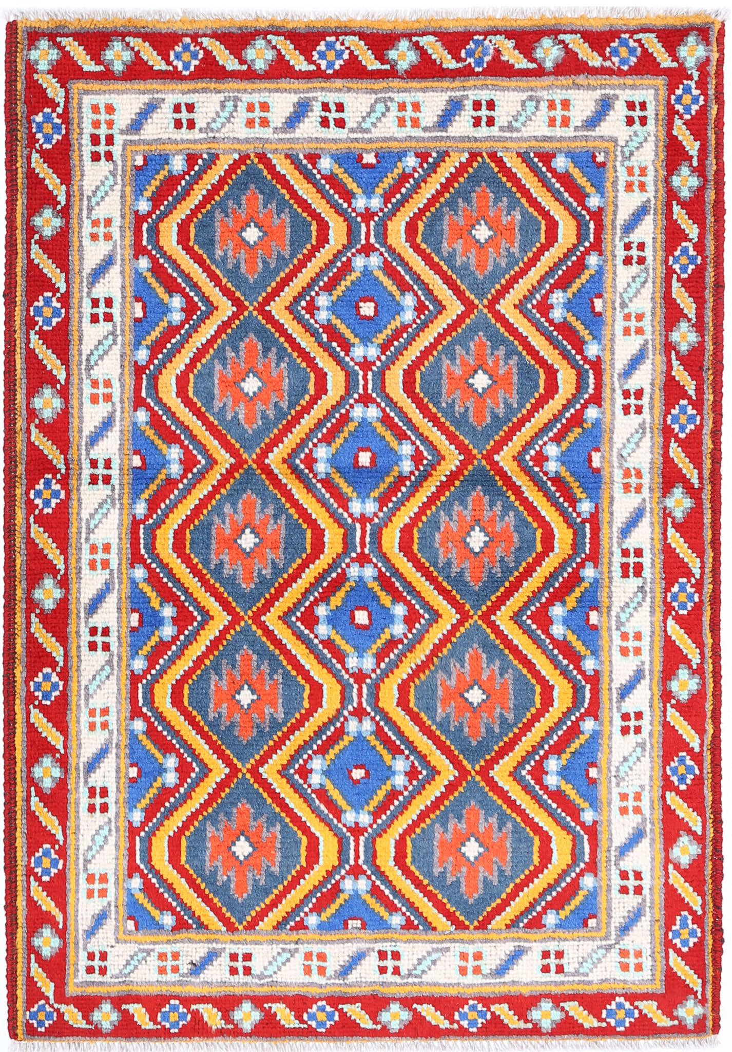 Hand Knotted Baluch Revival Wool Rug - 2'9'' x 3'11''