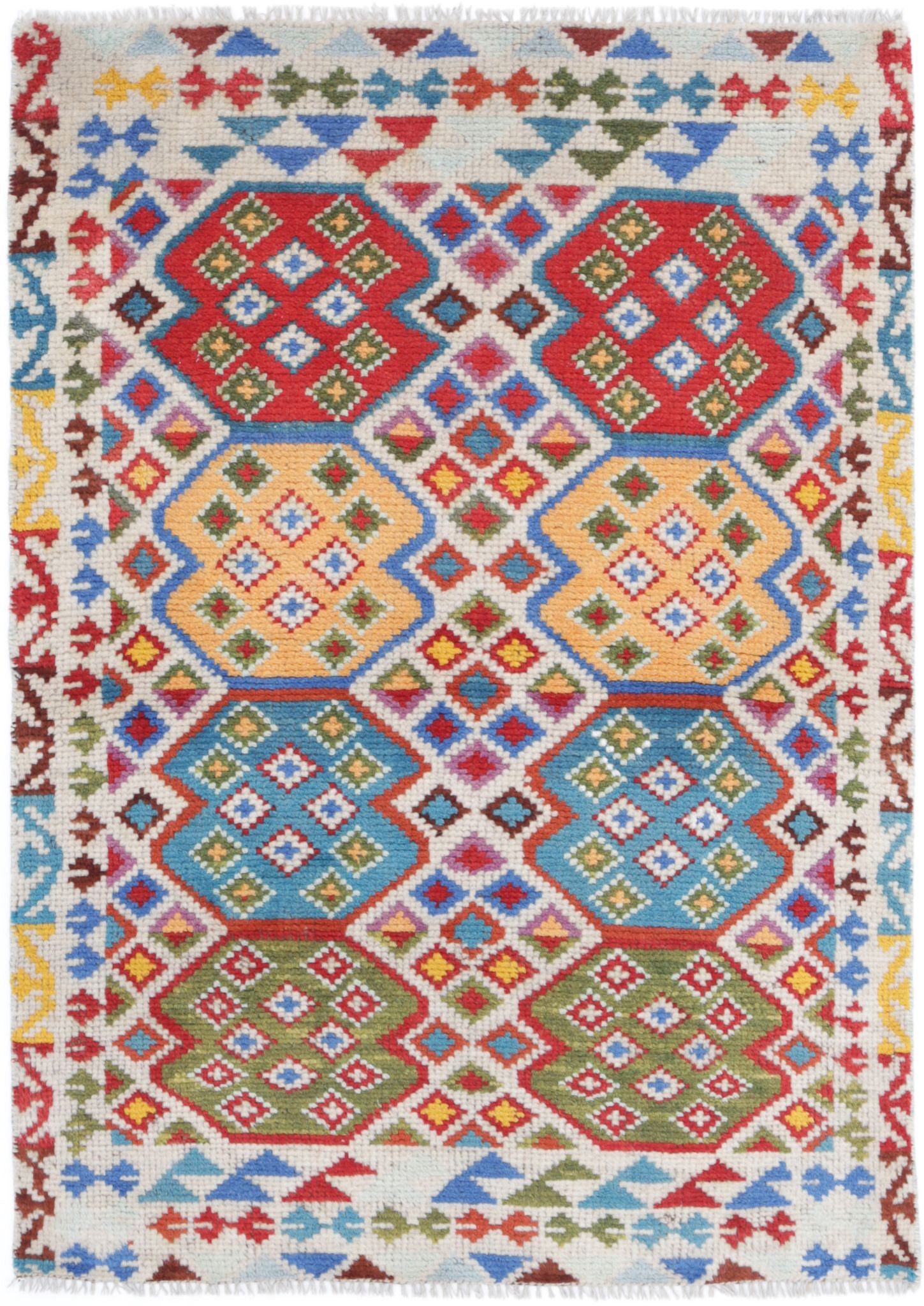 Hand Knotted Baluch Revival Wool Rug - 2'7'' x 3'10''