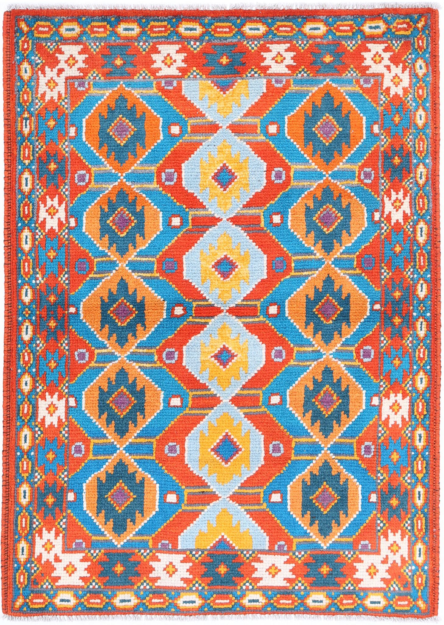 Hand Knotted Baluch Revival Wool Rug - 2'9'' x 4'0''