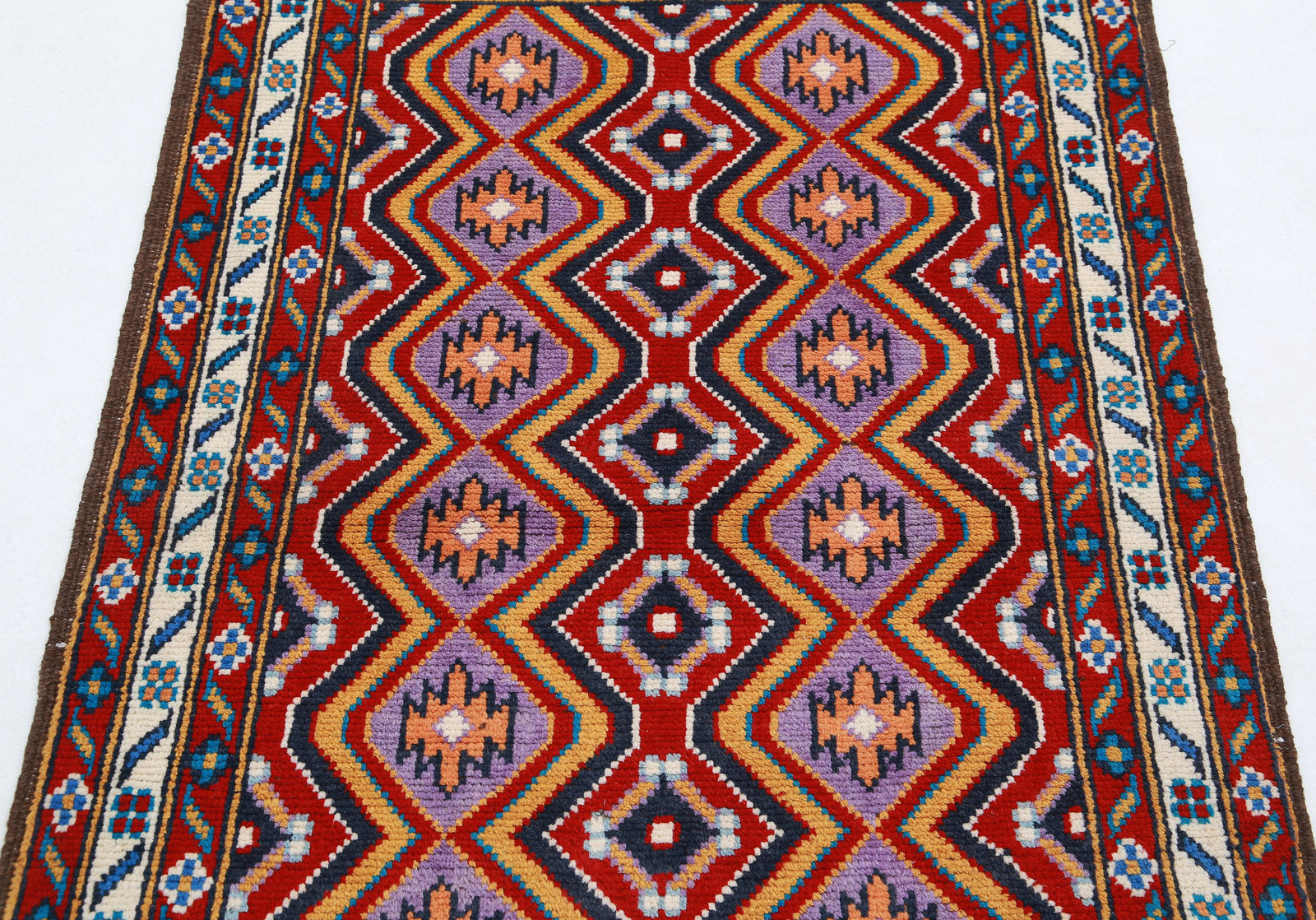 Hand Knotted Baluch Revival Wool Rug - 3'3'' x 4'10''